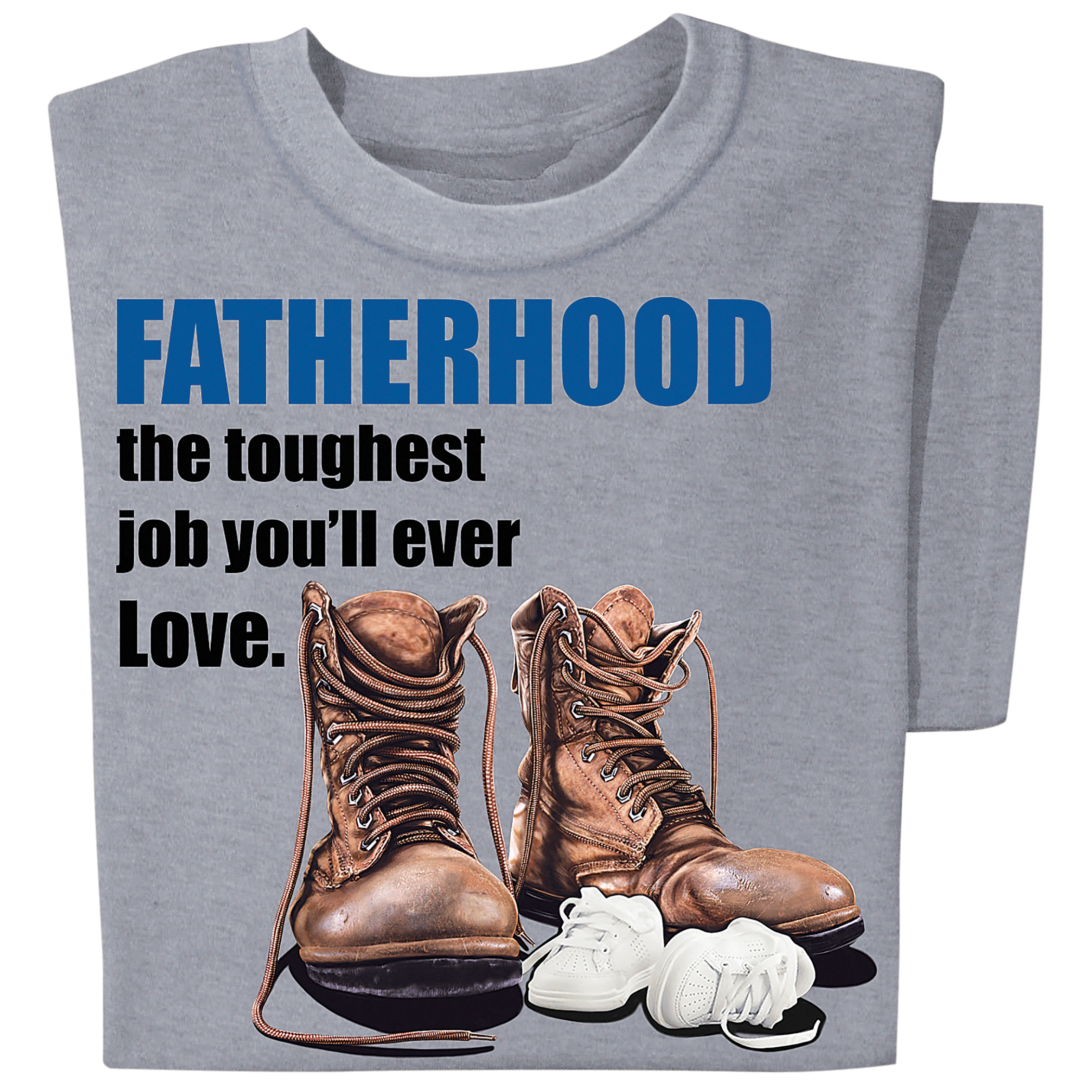 Fatherhood Saying Short-Sleeve T-Shirt XX-Large Grey