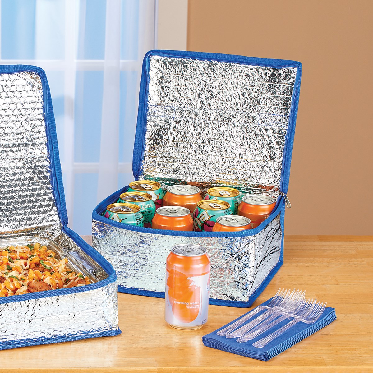 FoilInsulated Food Carriers with Zip Closure Collections Etc.