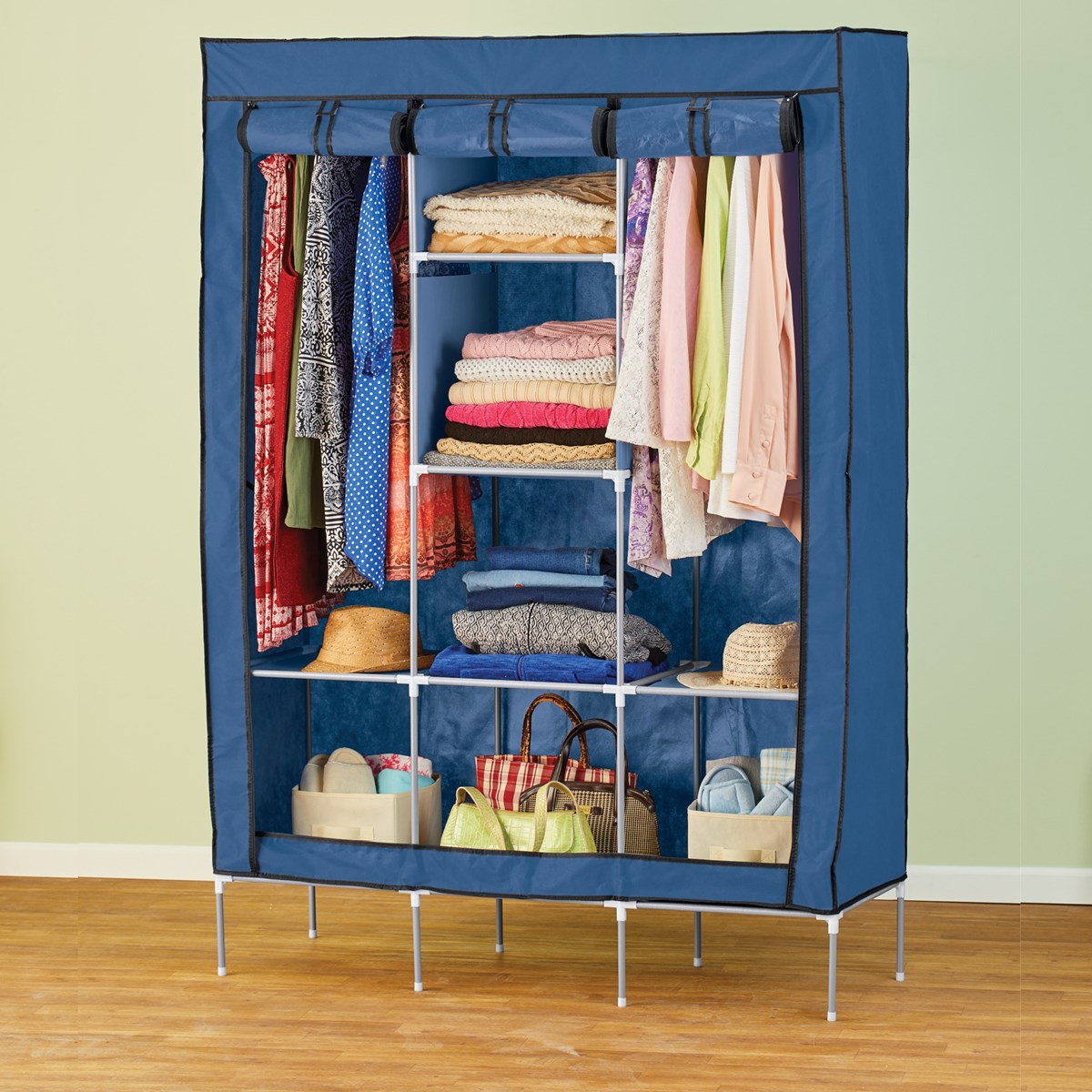 Portable Iron Frame ZipCovered Closet Collections Etc.