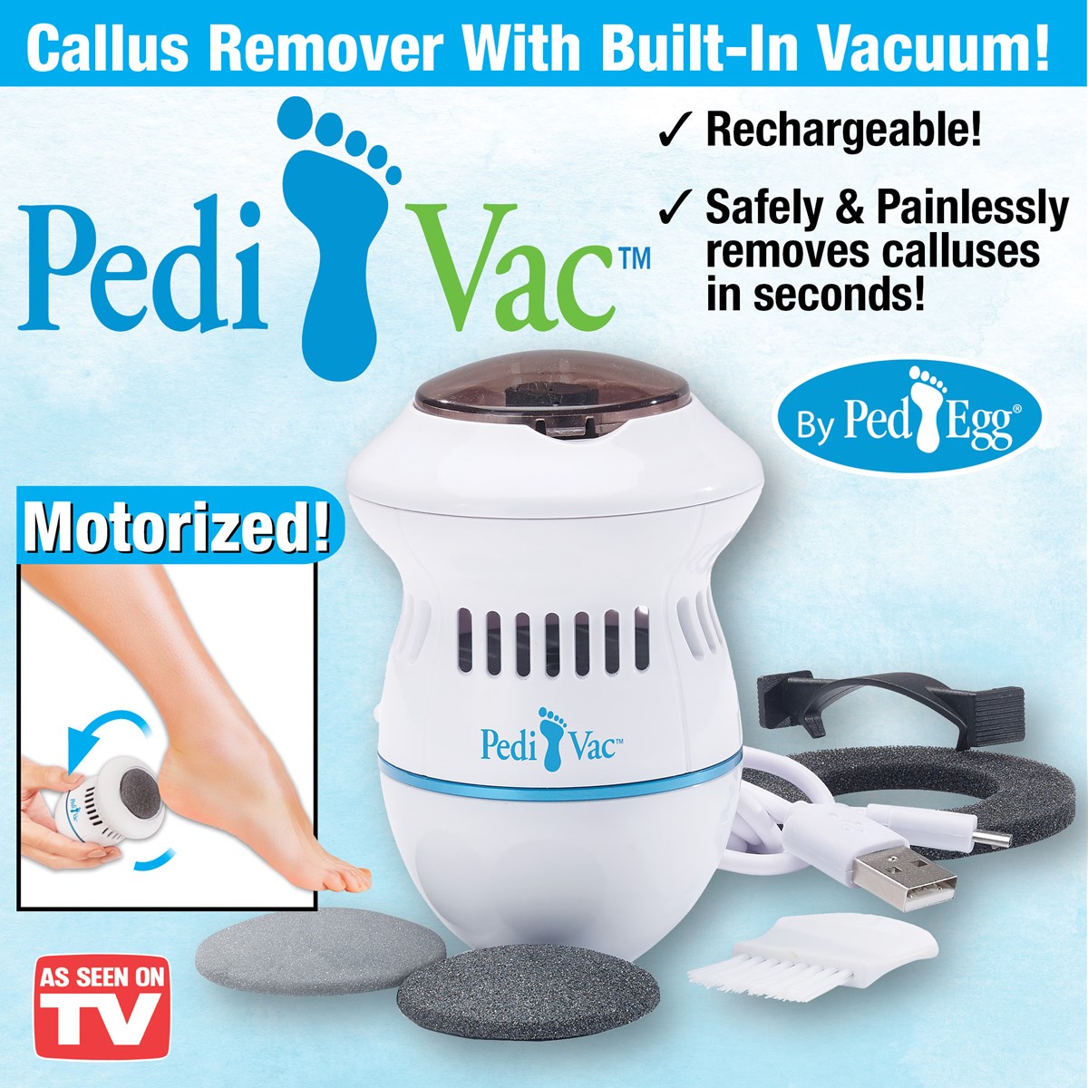 Pedi Vac Rechargeable Callus Remover Collections Etc.