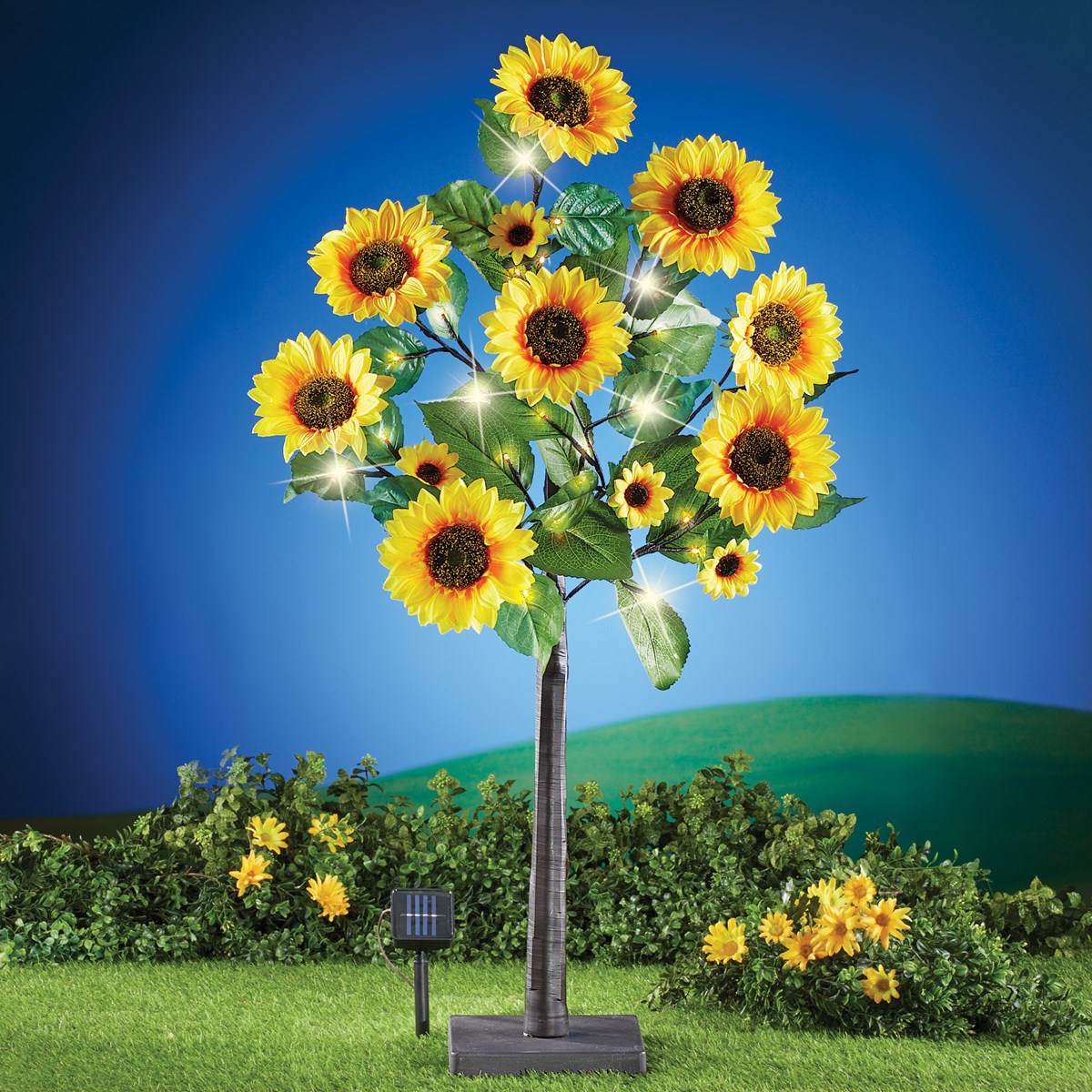 Solar Sunflower Tree with Adjustable Branches Collections Etc.