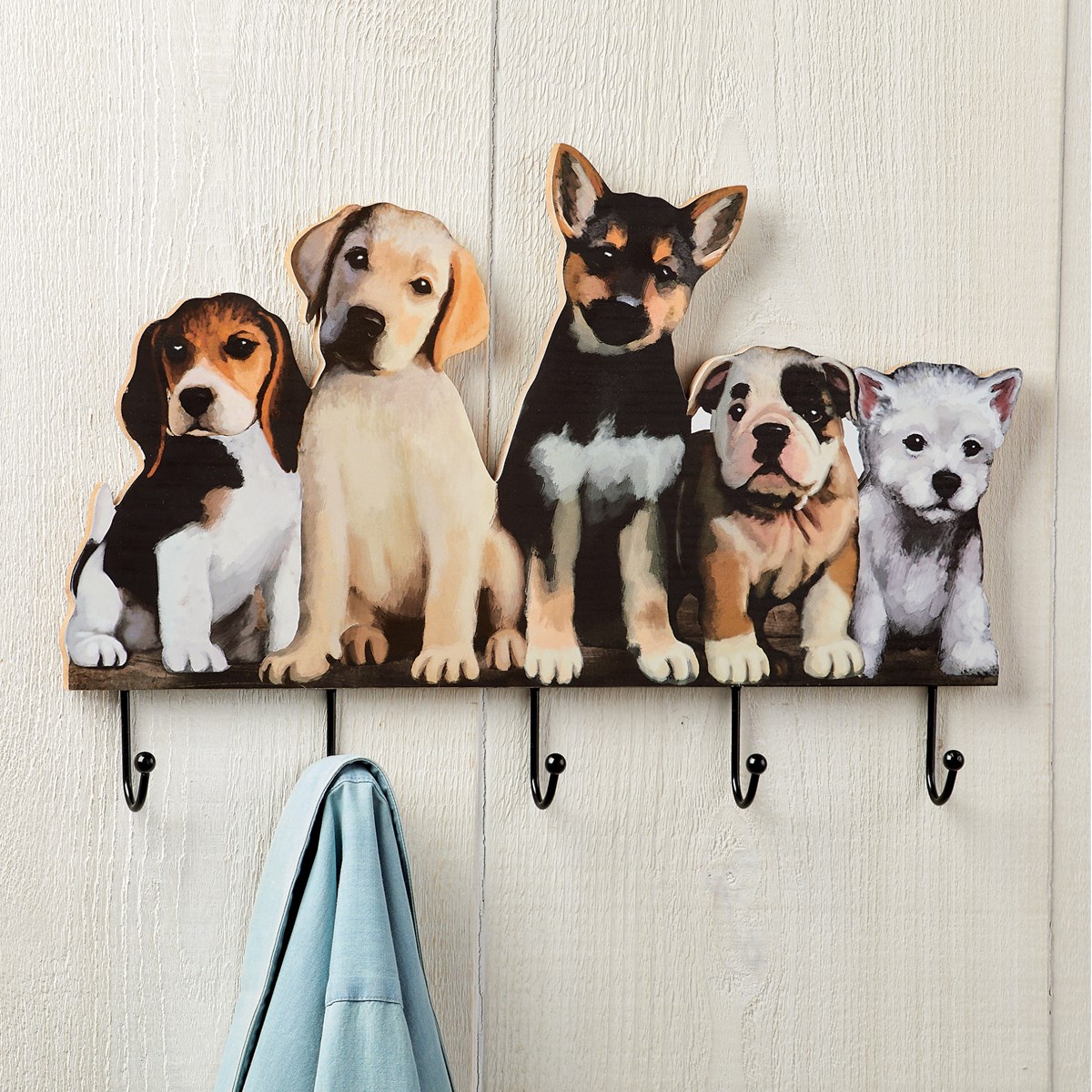 Pet Wall Mounted Coat Hanger with 5 Hooks Collections Etc.