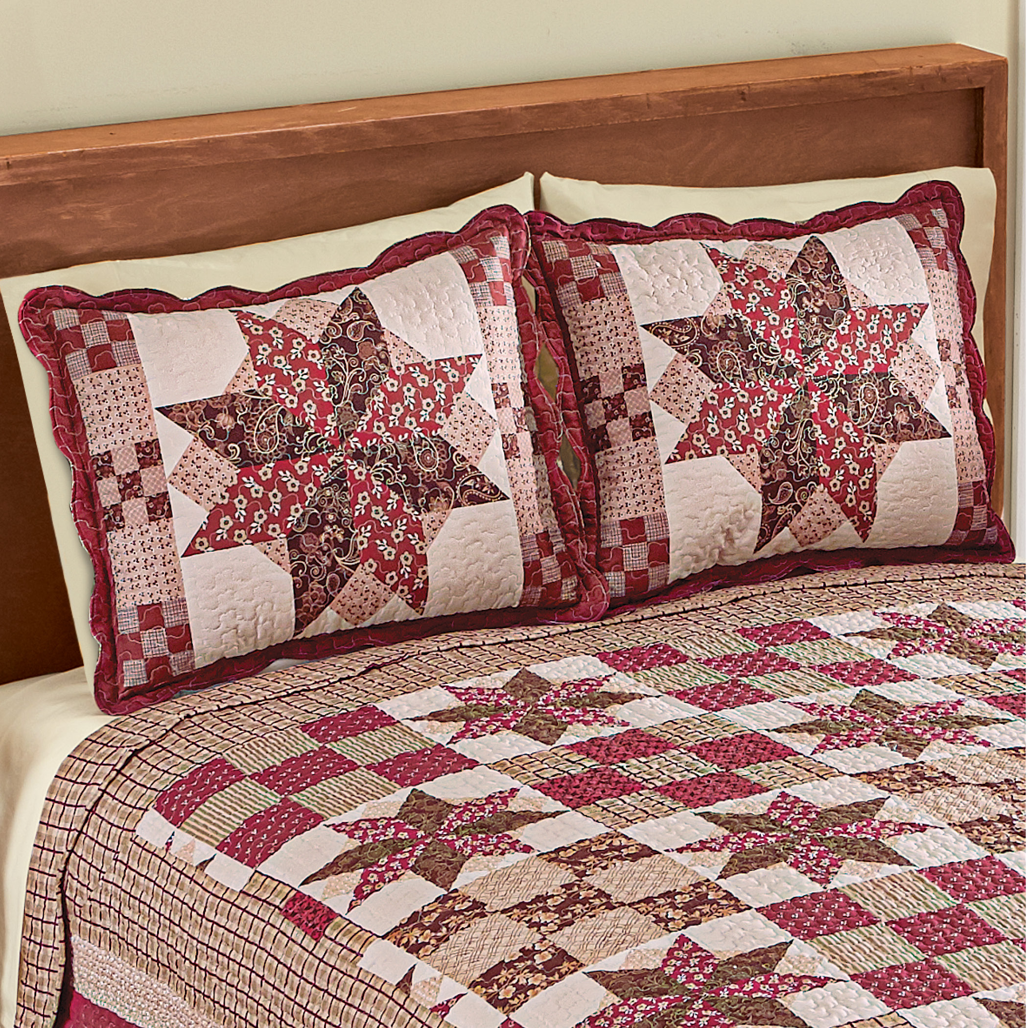 Beautiful Country Star Patchwork Pillow Sham Collections Etc