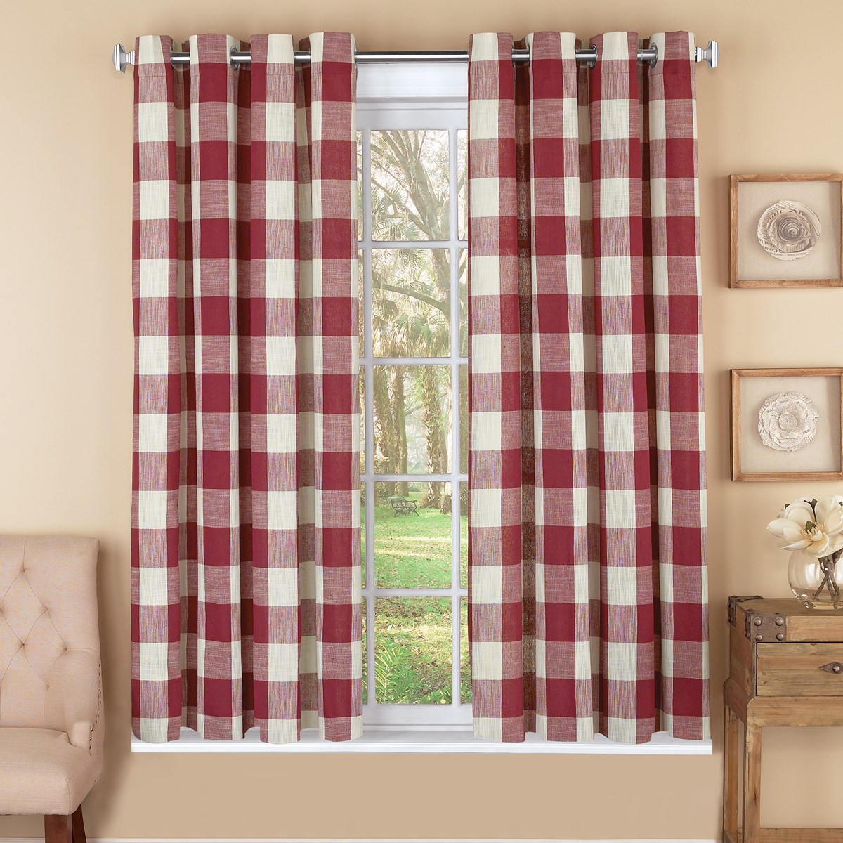 Stylish Checkered Curtain Panel Collections Etc.