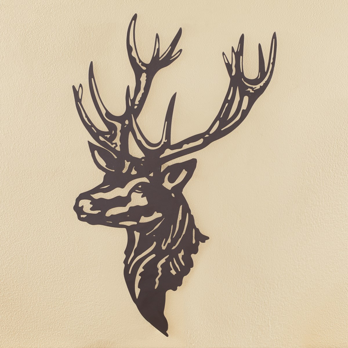 RusticFinish Deer Silhouette Metal Wall Art Collections Etc.