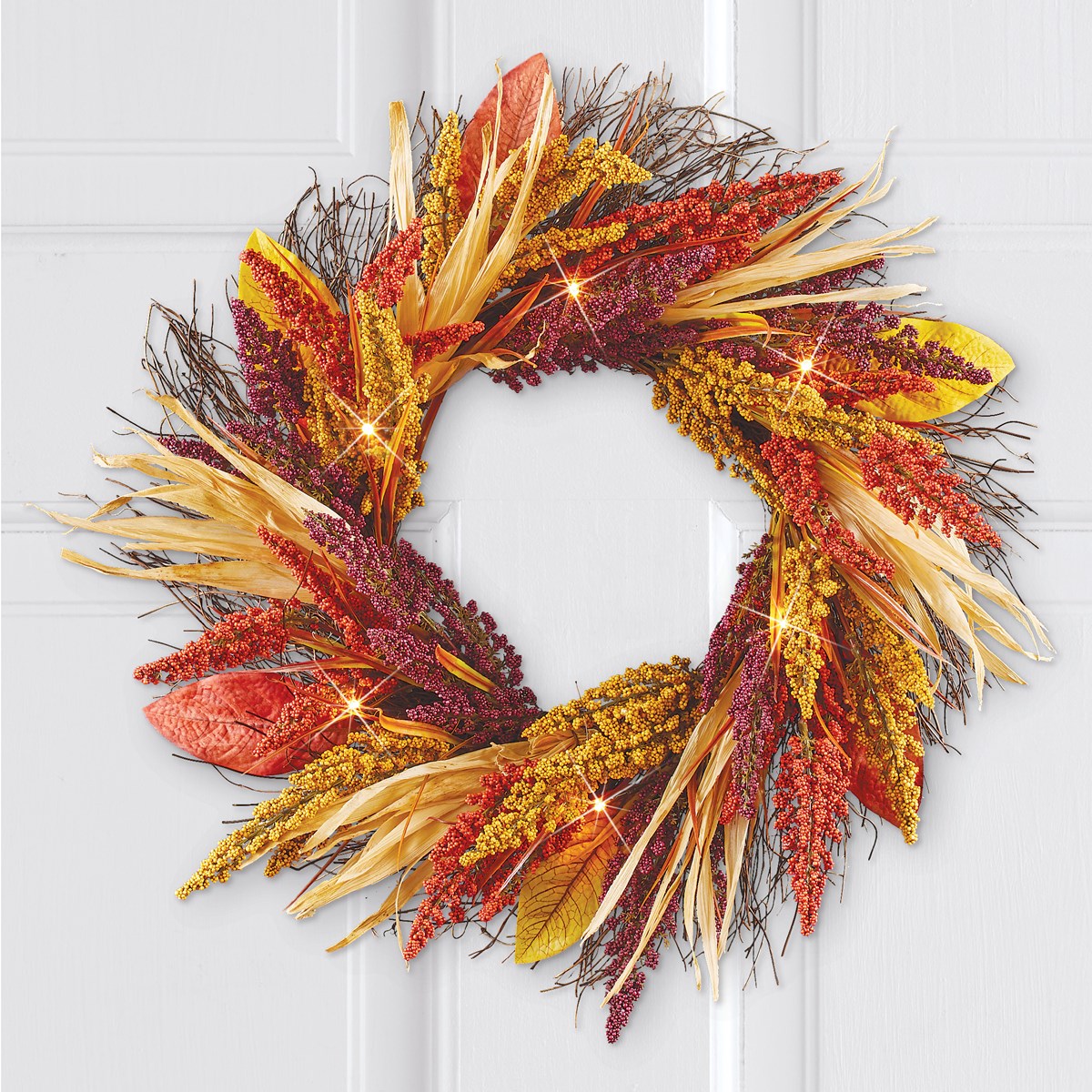 Decorative FallColored Wheat Wreath Collections Etc.