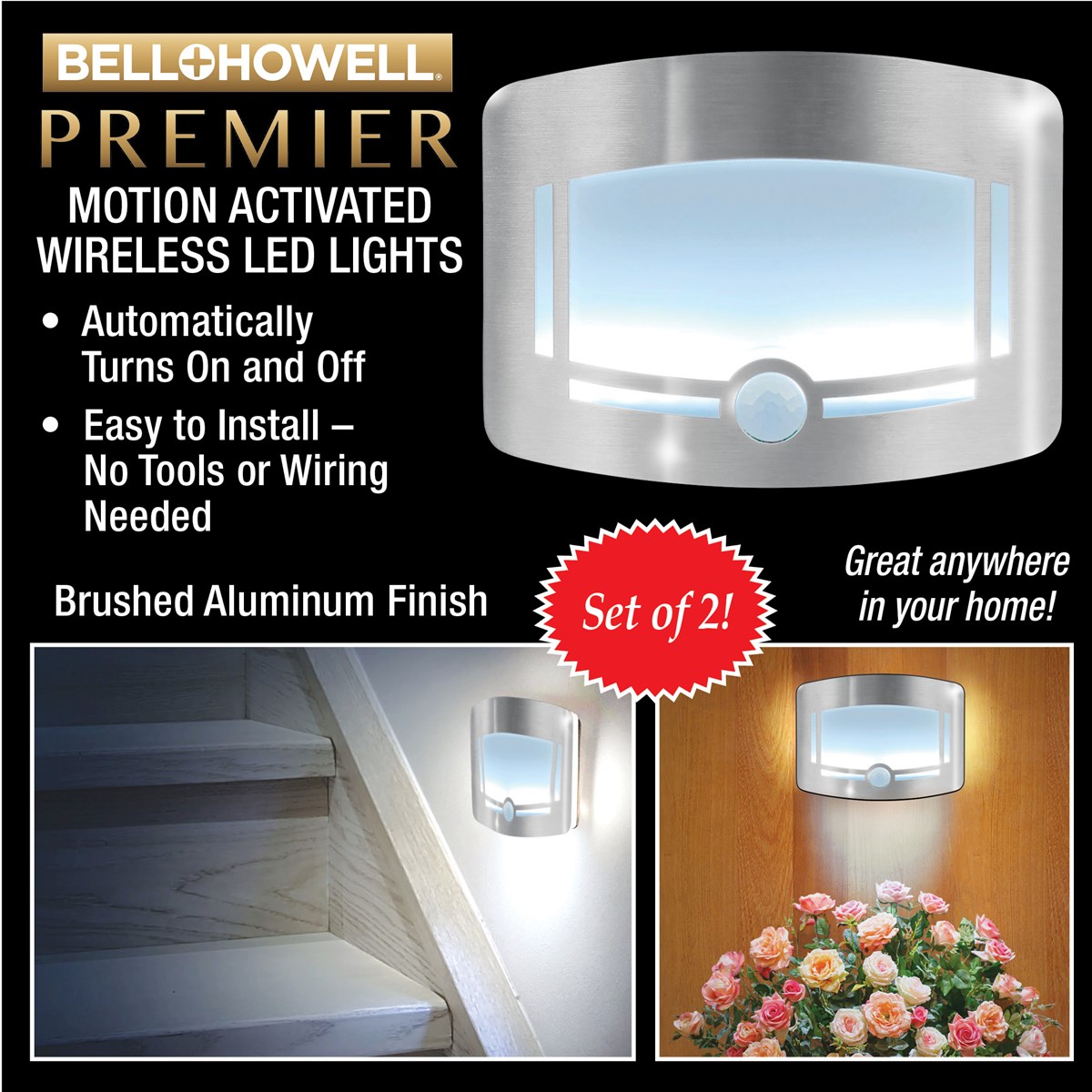 Bell and Howell Motion Wireless Lights Set of 2 Collections Etc.