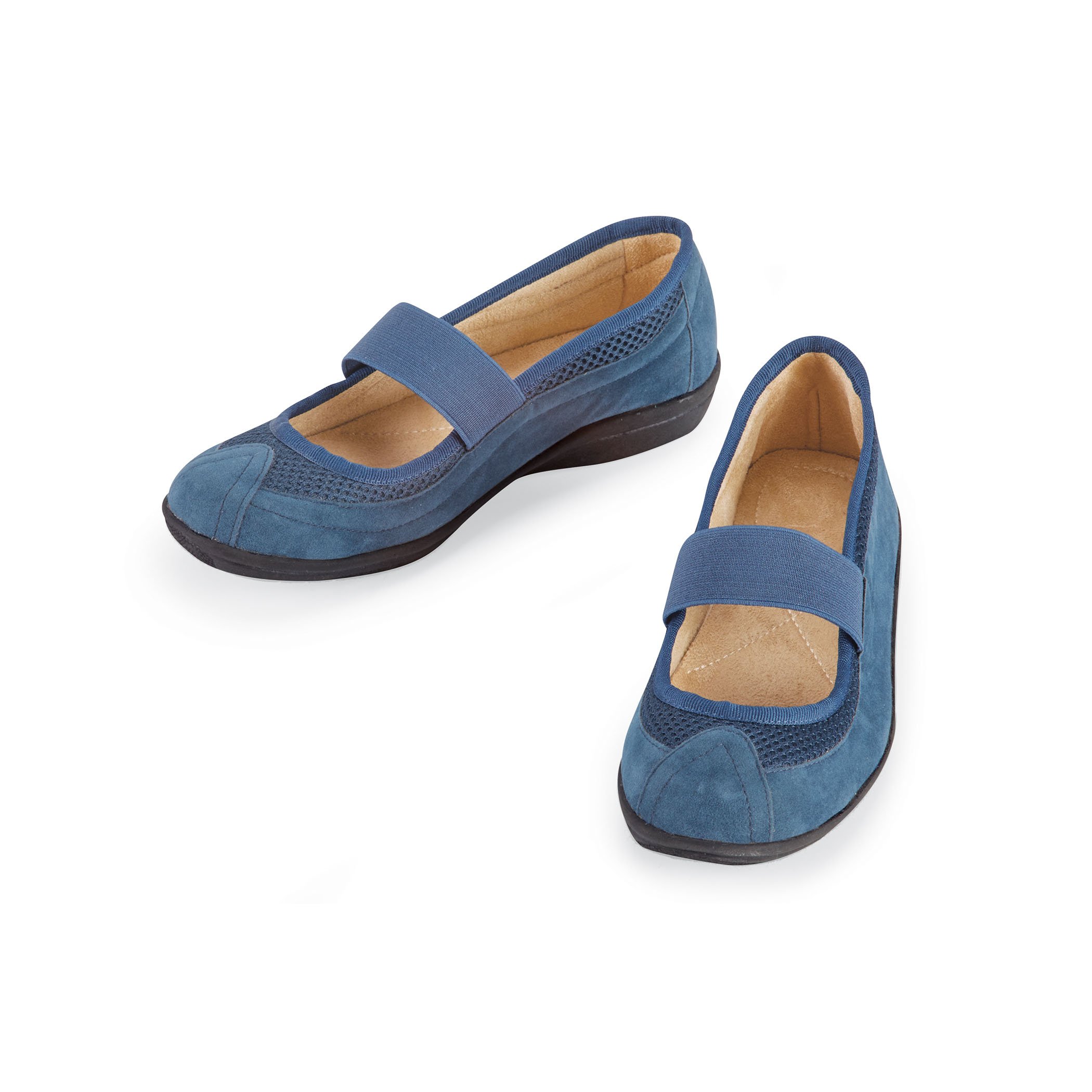 Women's Comfortable Slip-On Mary Jane Shoes Navy 9