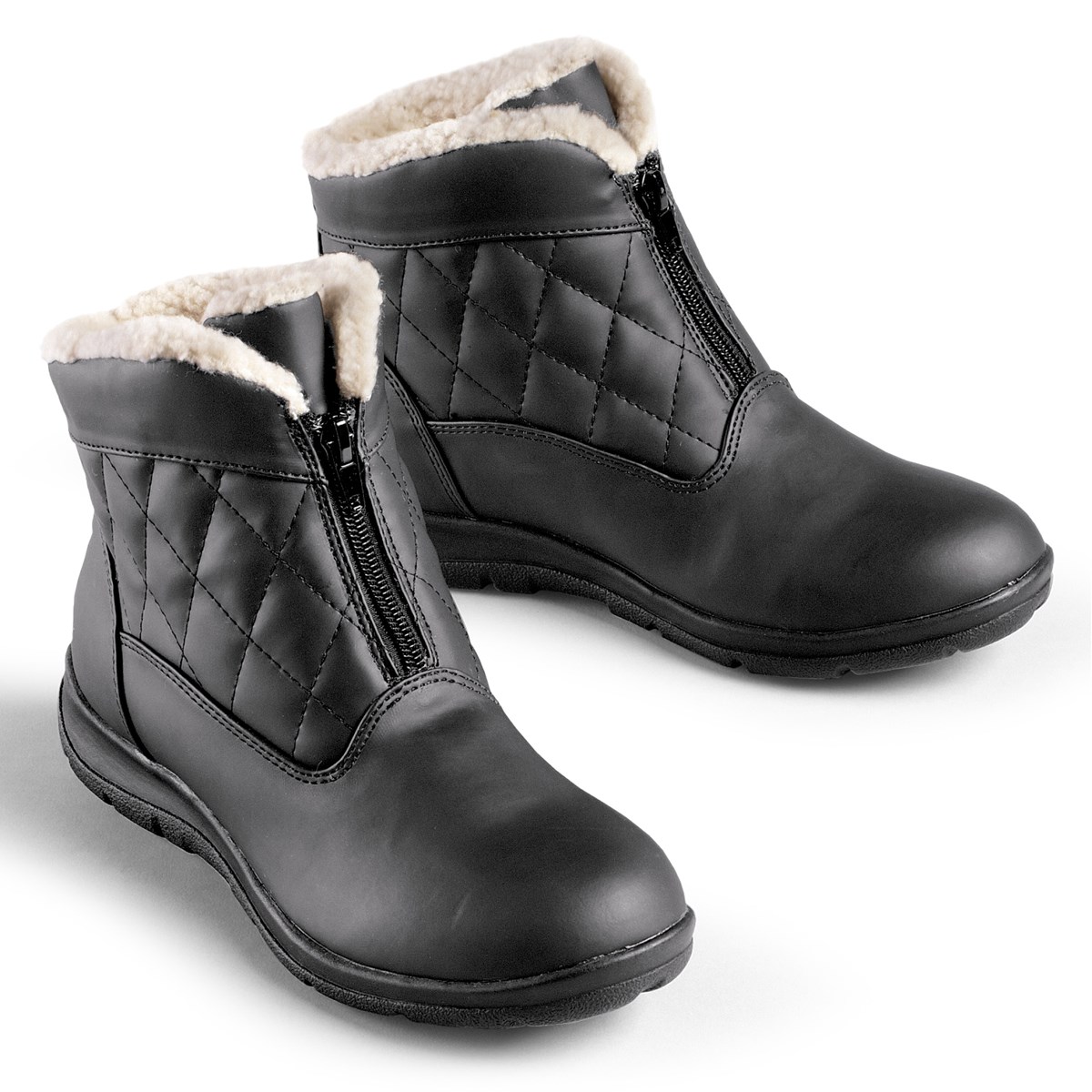zip front boots womens