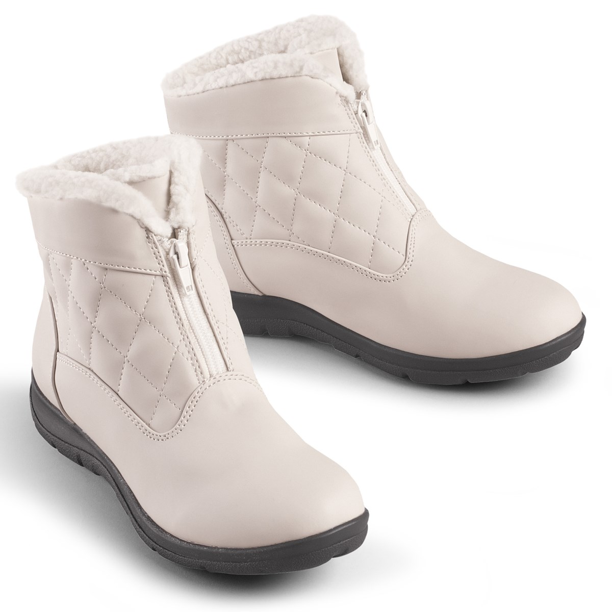 zip front boots womens