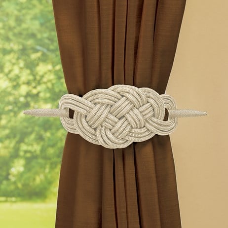 Knot Style Curtain Tie Backs Set Of 2 Collections Etc