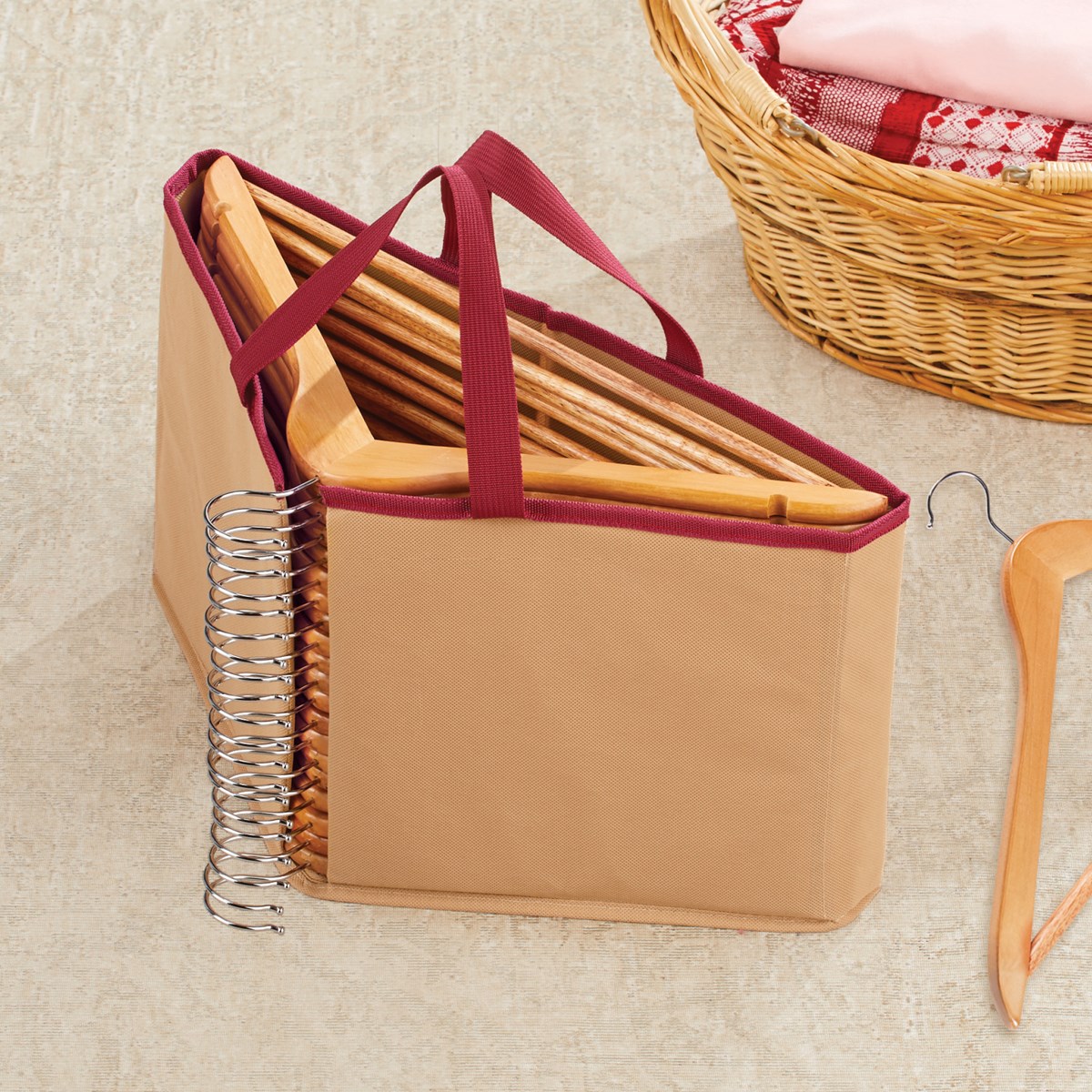 Clothes Hanger Organizer with Carrying Handles Collections Etc.