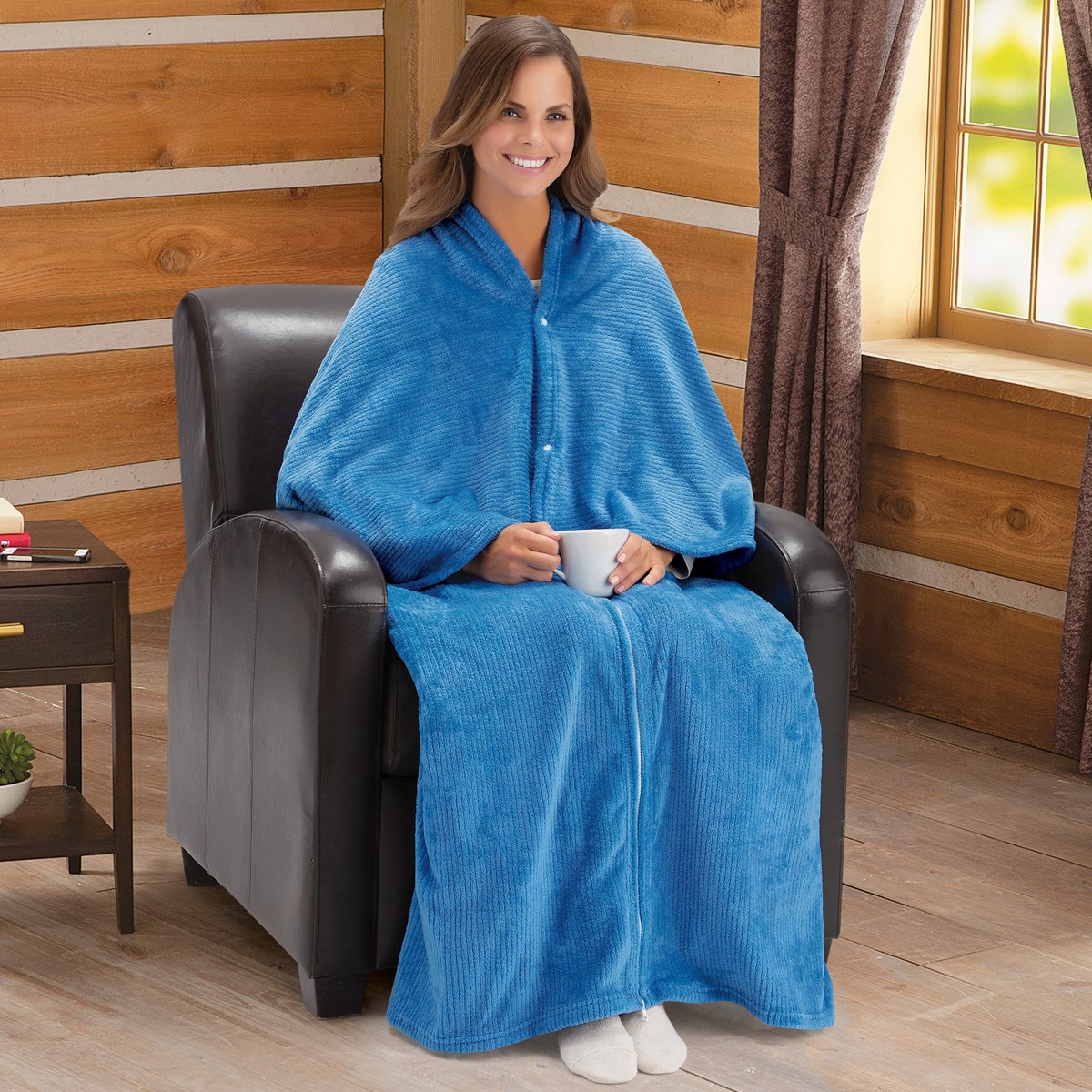 Cozy Zip and Snap Fleece Cuddle Wrap Collections Etc.