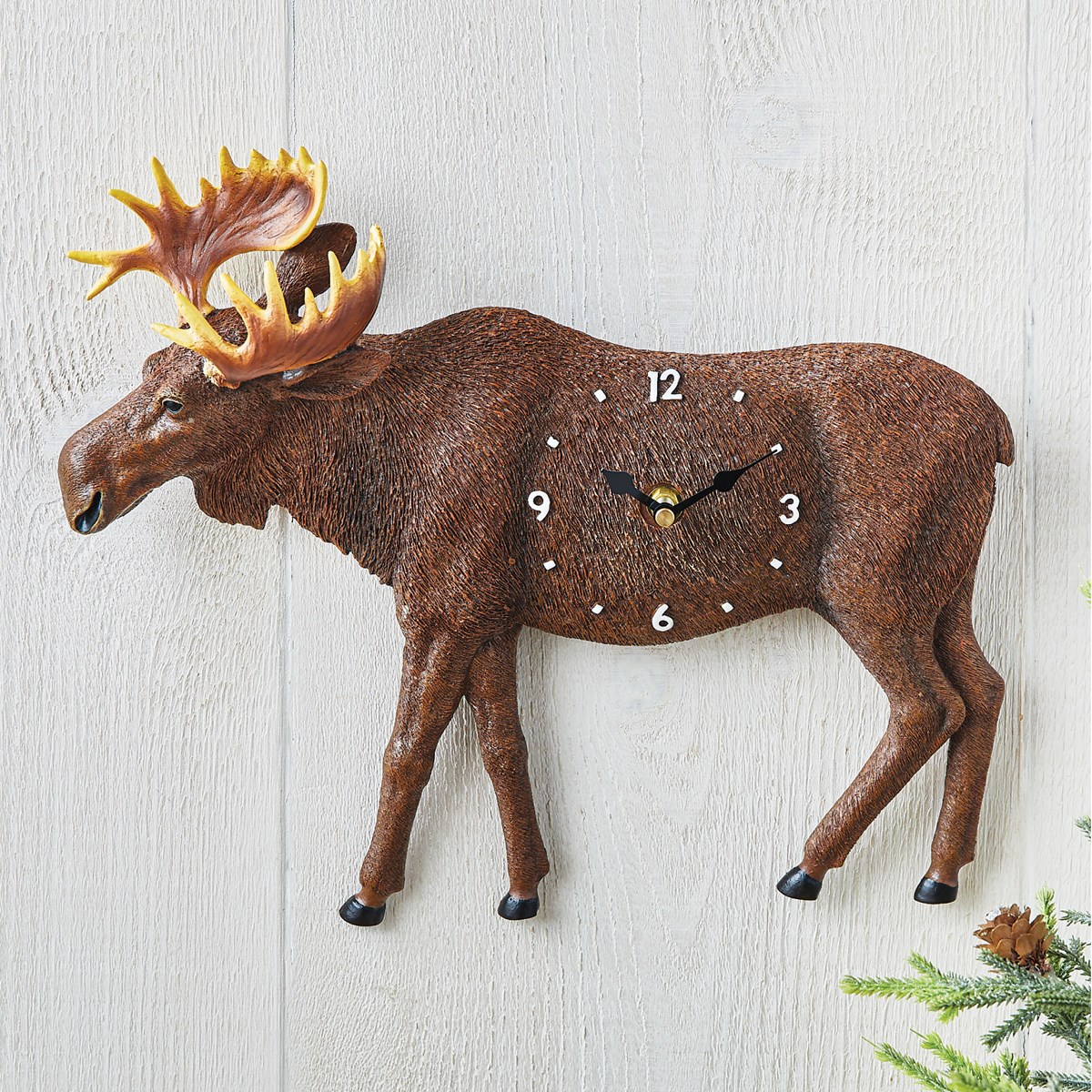 MooseShaped Wall Clock with Hook Collections Etc.