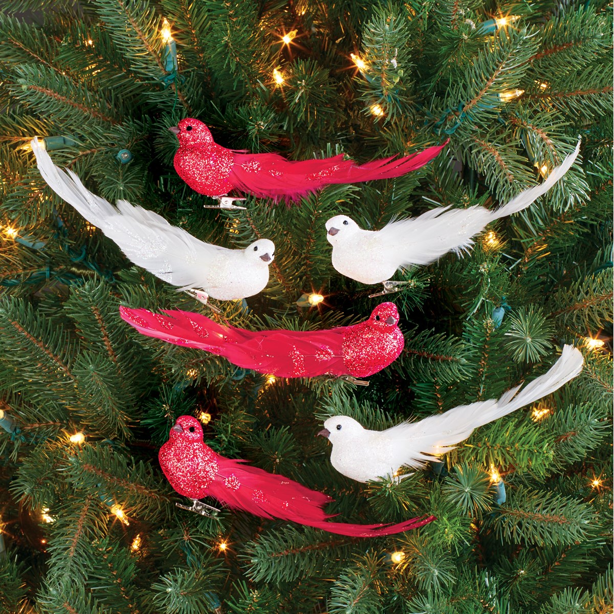 Bird Christmas Tree Ornament Clips Set of 6 Collections Etc.