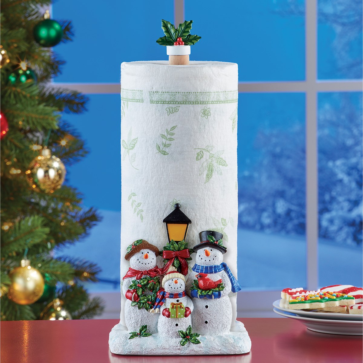 Snowmen Family Kitchen Paper Towel Holder Collections Etc.