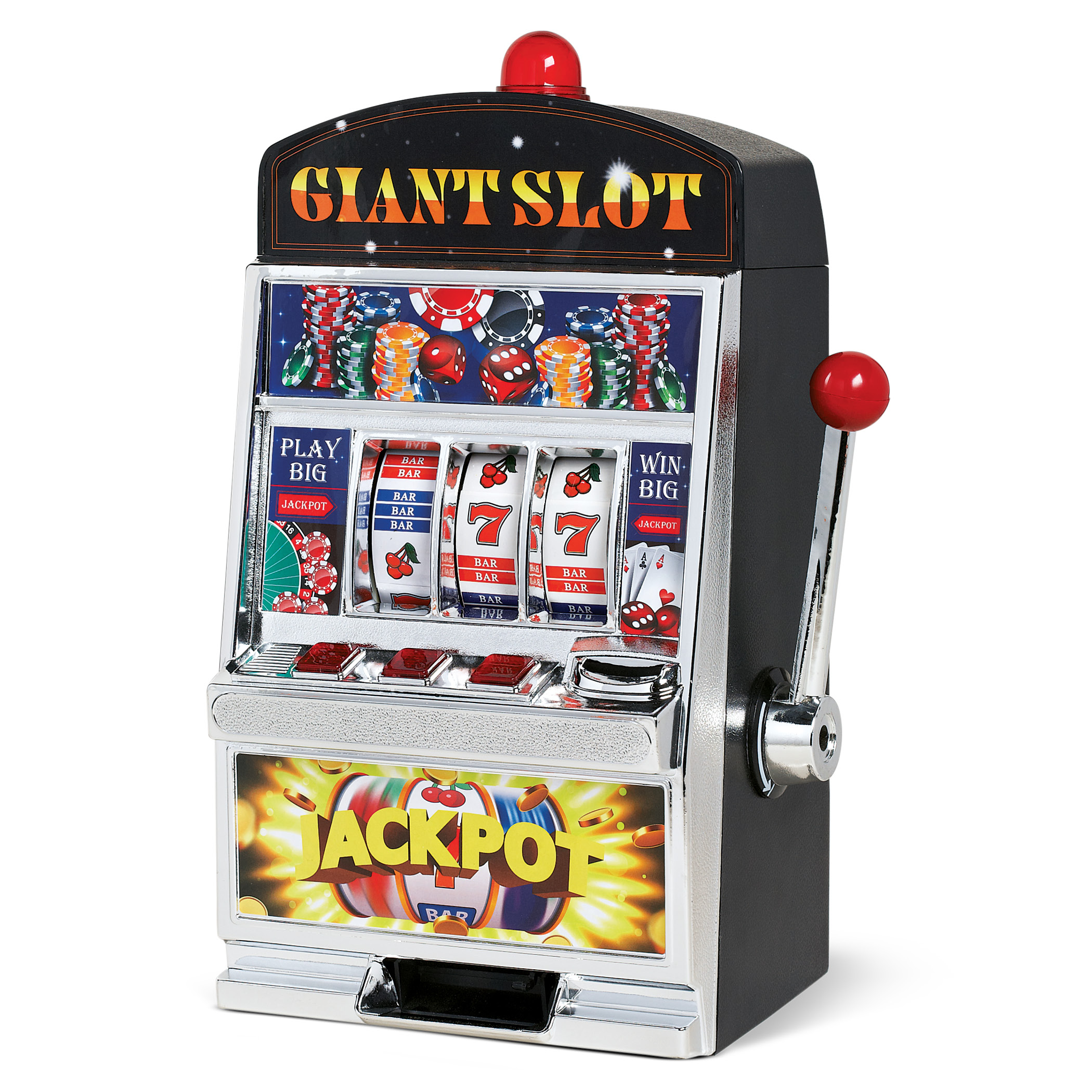 Giant Slot Machine Bank with Lights and Bells - Fun Gift Idea for Gamblers