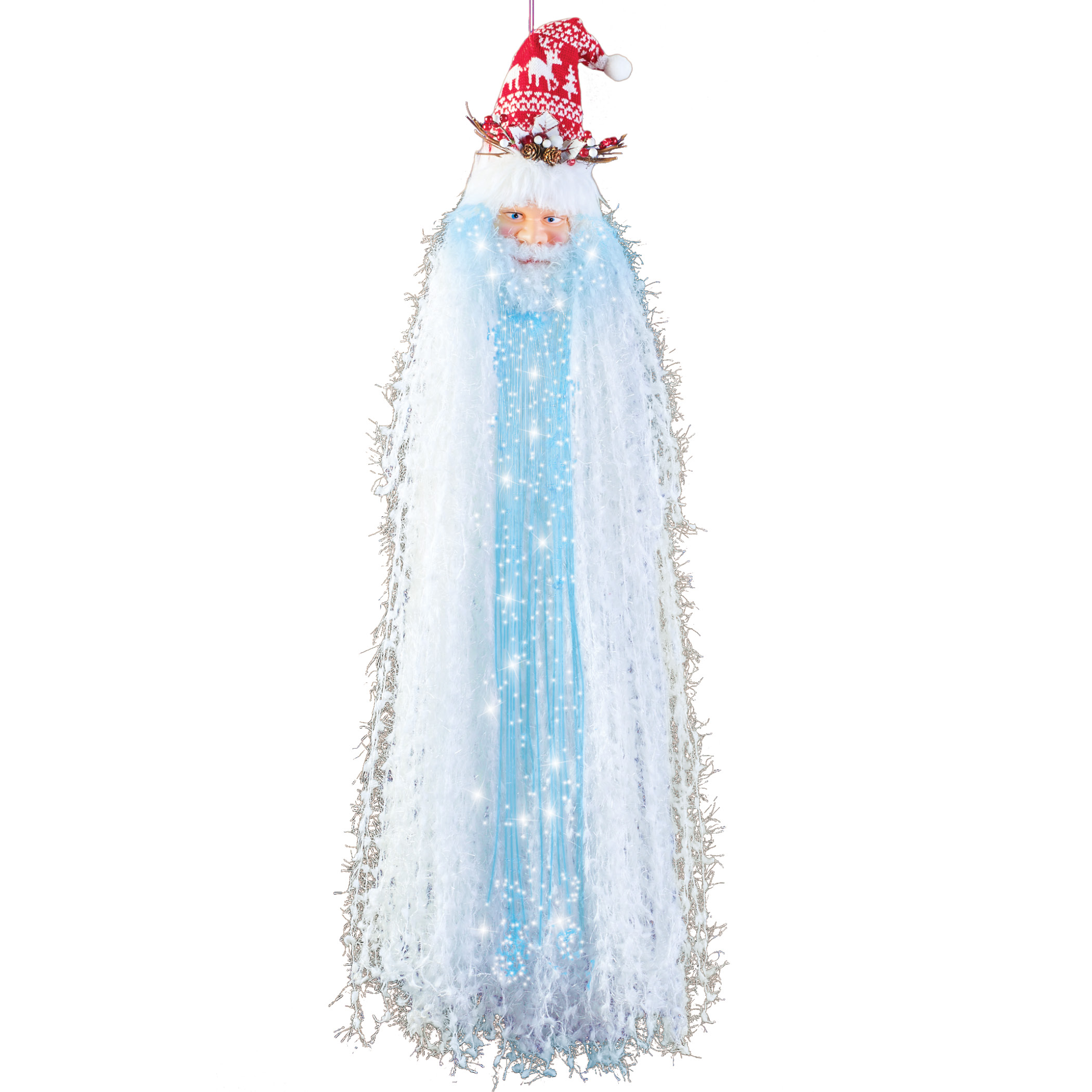Color Changing Bearded Santa Wall or Door Décor 43 X 6.5 X 13.4