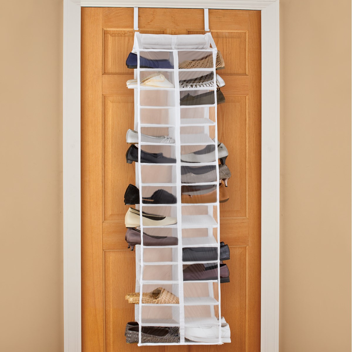Clear Over The Door Hanging Shoe Organizer 30 Pockets Collections Etc.