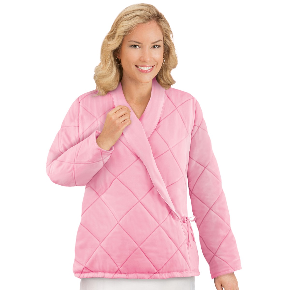 Puffer Quilted Bed Jacket with Asymmetrical Front Collections Etc.