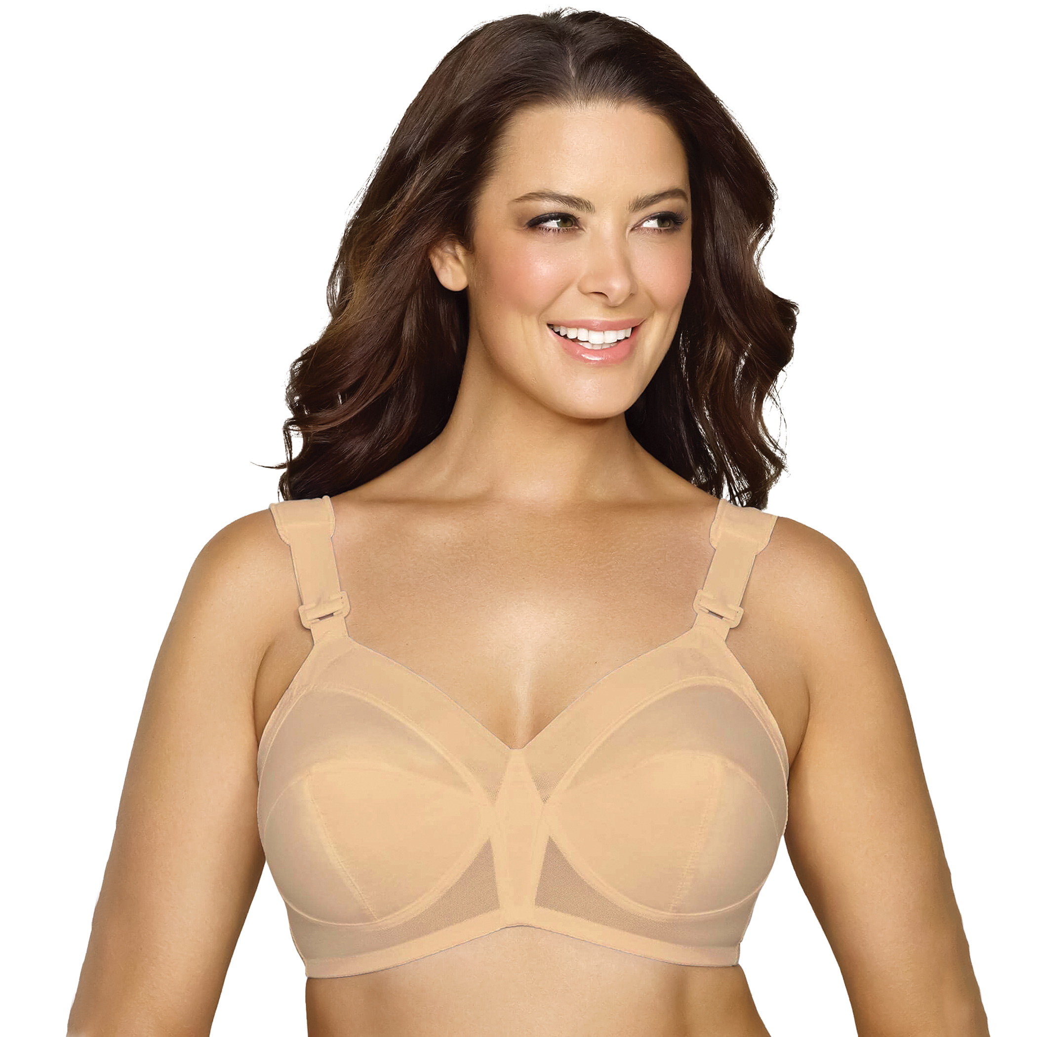 Exquisite Form Support Bra with Moveable Pads 38B Beige