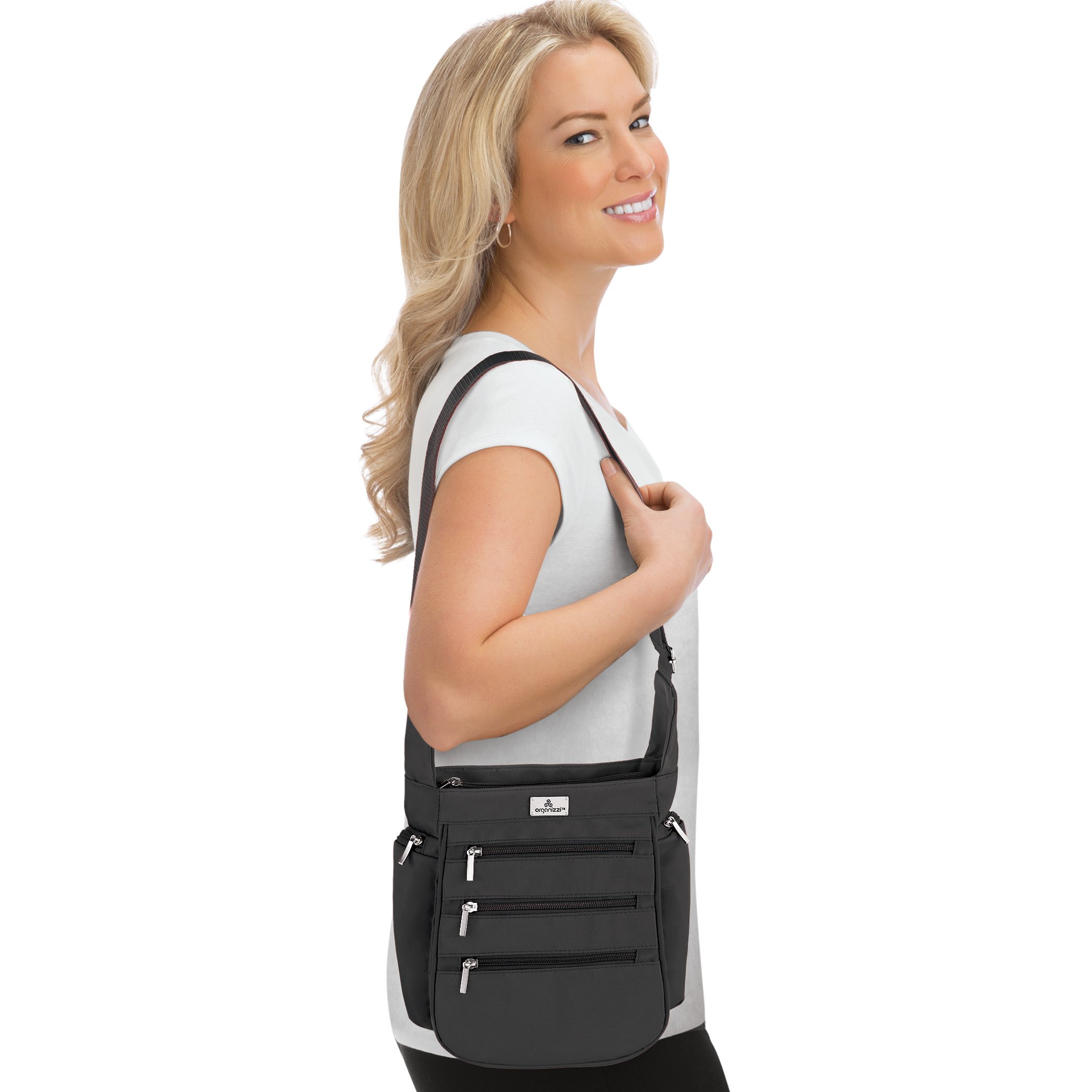 Stylish RFID-Blocking Protection Organizzi Handbag with Multiple Zippered - Picture 6 of 18