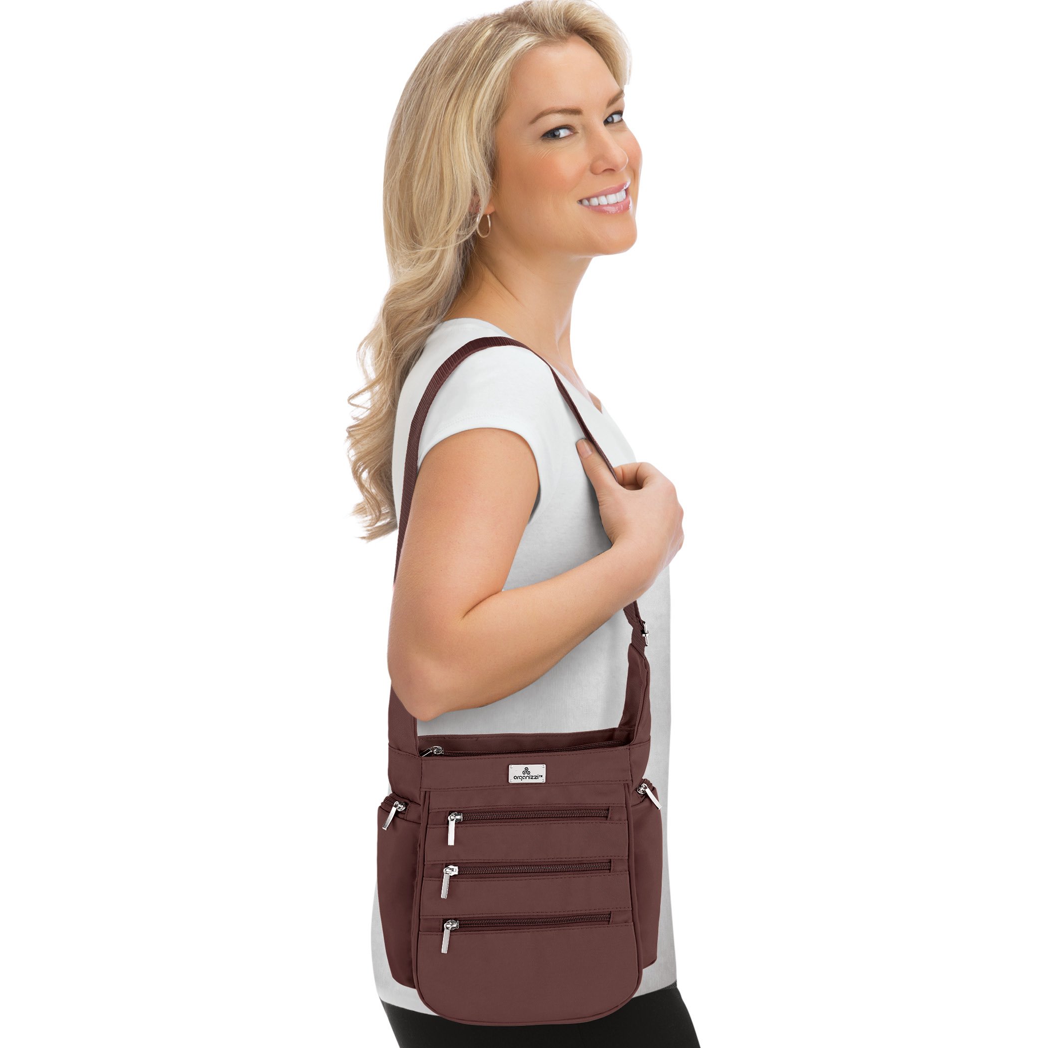 Stylish RFID-Blocking Protection Organizzi Handbag with Multiple Zippered - Picture 9 of 18