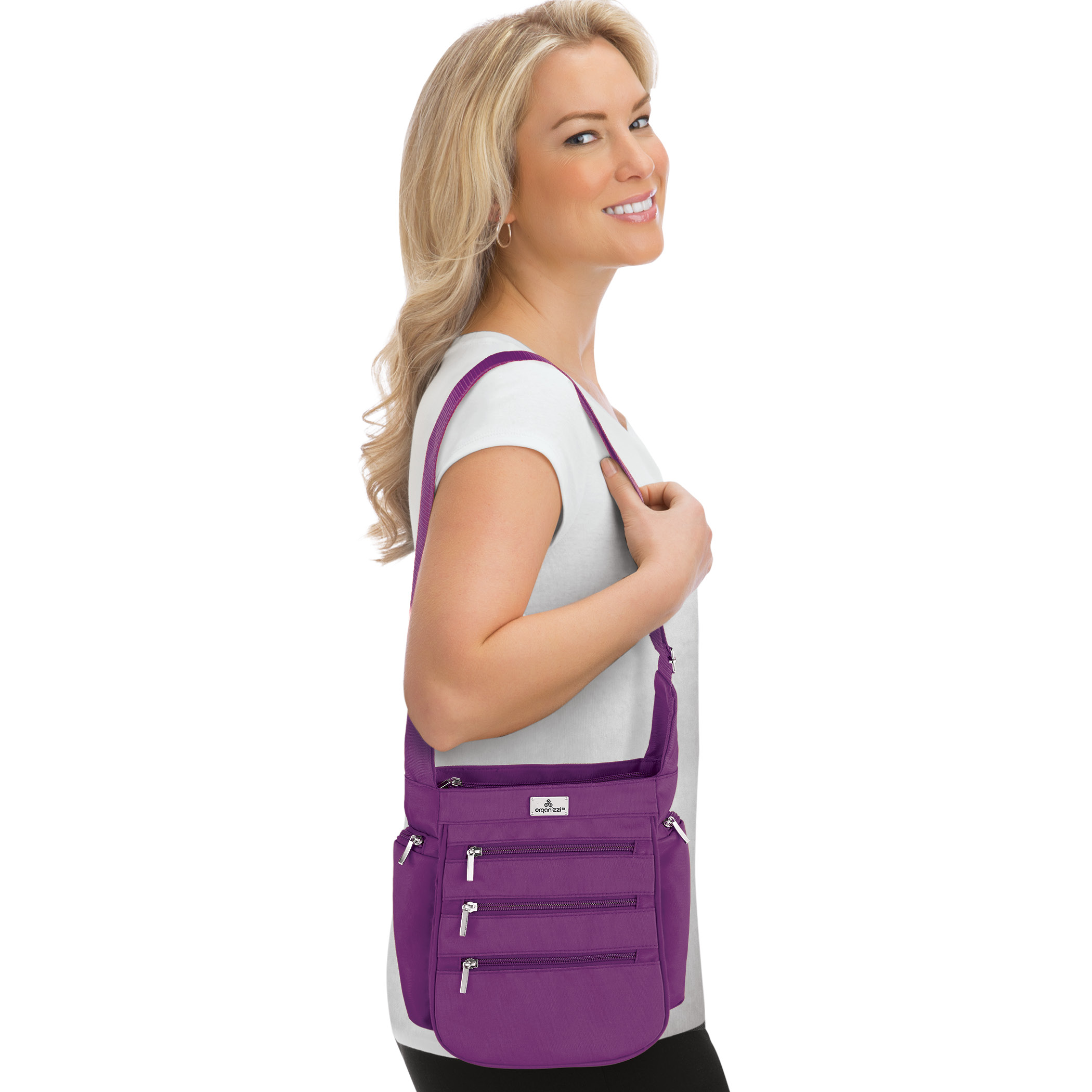 Stylish RFID-Blocking Protection Organizzi Handbag with Multiple Zippered - Picture 12 of 18