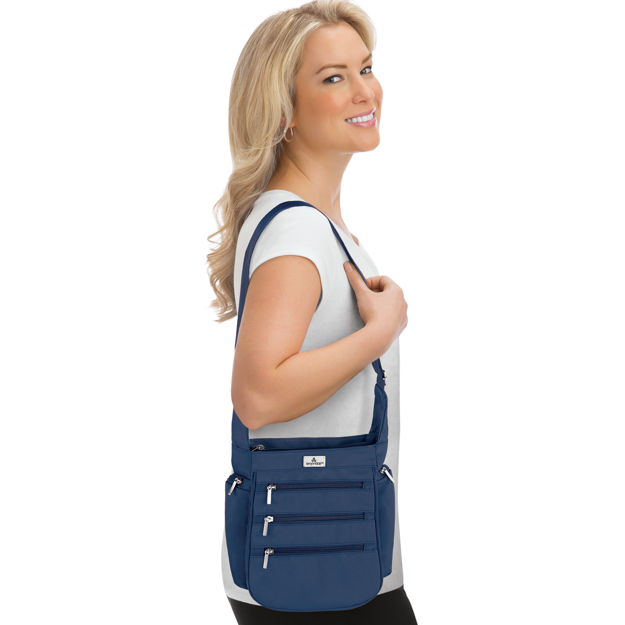 Stylish RFID-Blocking Protection Organizzi Handbag with Multiple Zippered - Picture 18 of 18