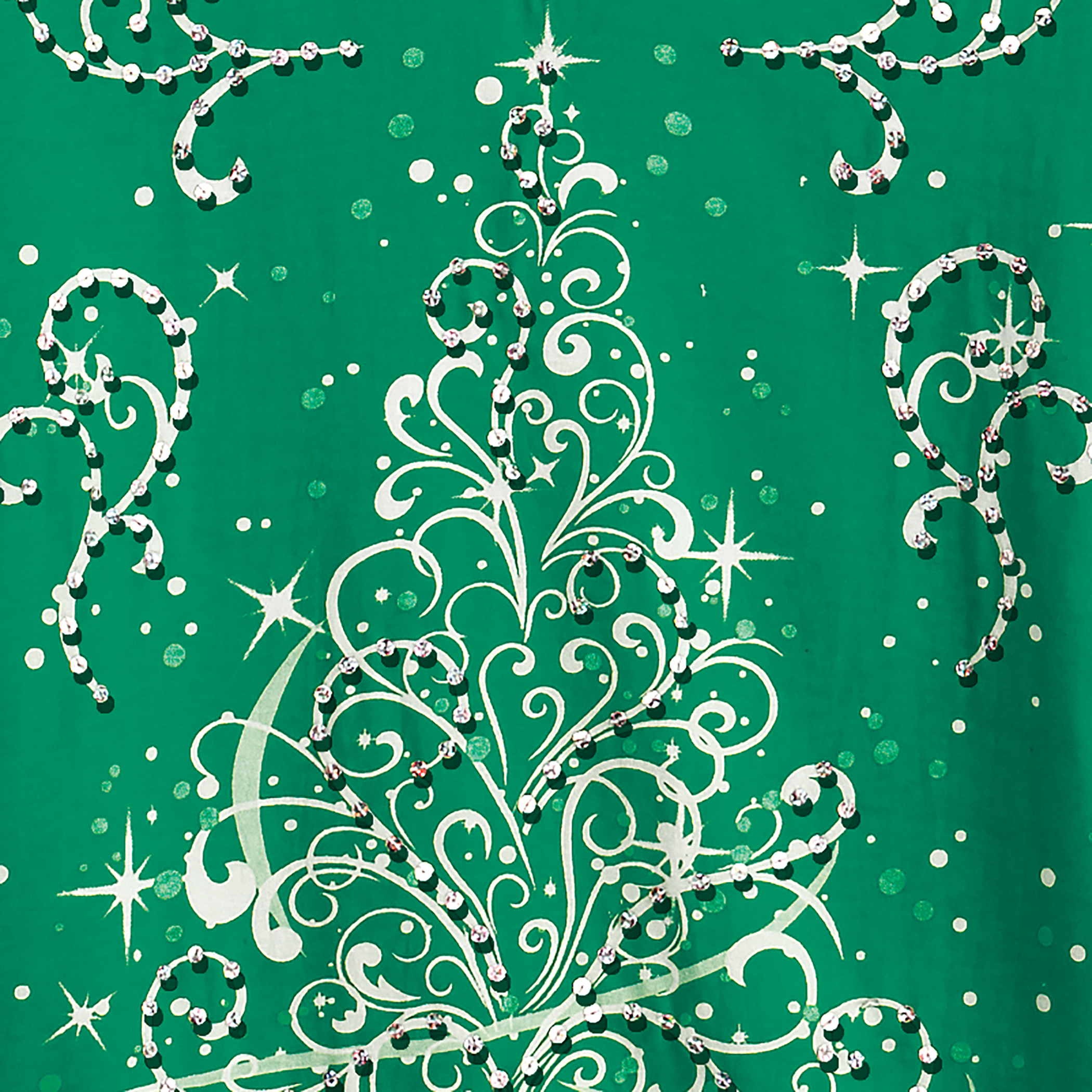 Festive Embellished Sparkling Holiday Tree Design Red Top with Scoop Neck - Bild 7 von 11