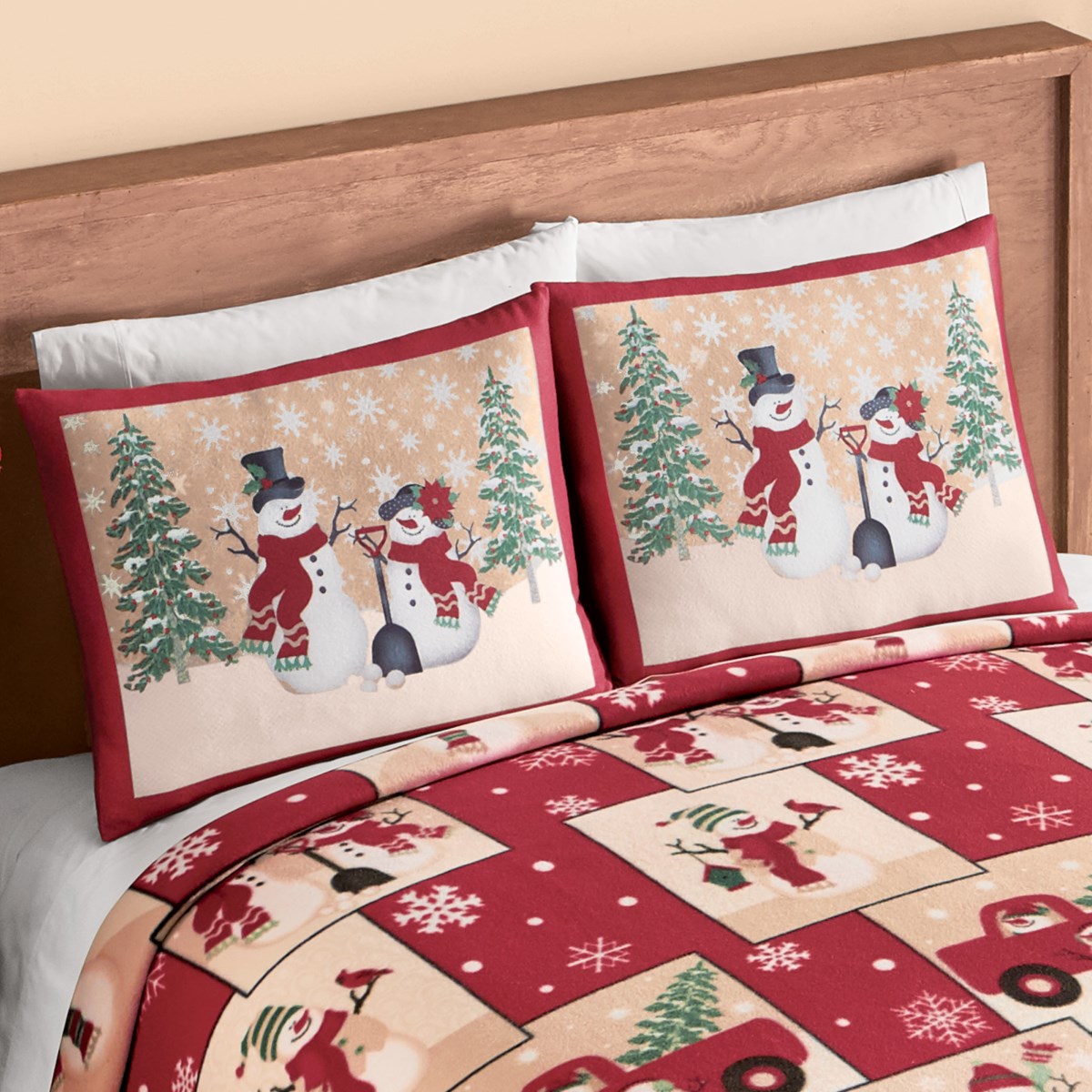 S/2 Country Snowman Sham Set Collections Etc.