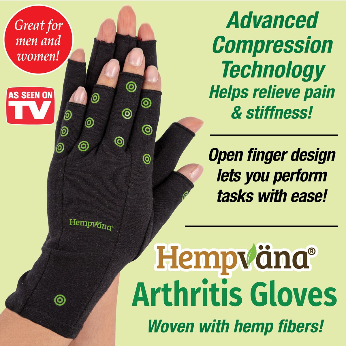 Hempvana Arthritis Compression Gloves Collections Etc.