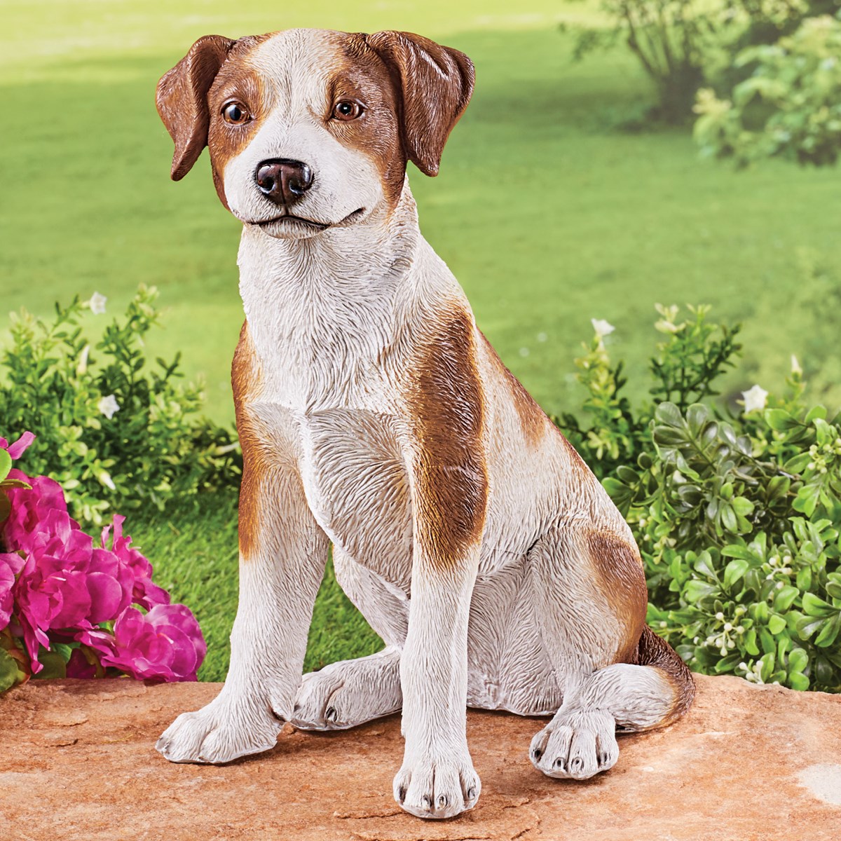 Sitting Jack Russell Terrier Garden Figurine Collections Etc.