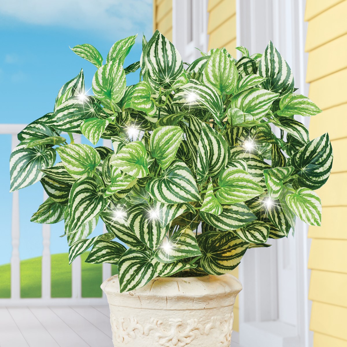 Solar Powered Lights Artificial Lush Greenery Bushes Set of 3 Collections Etc.