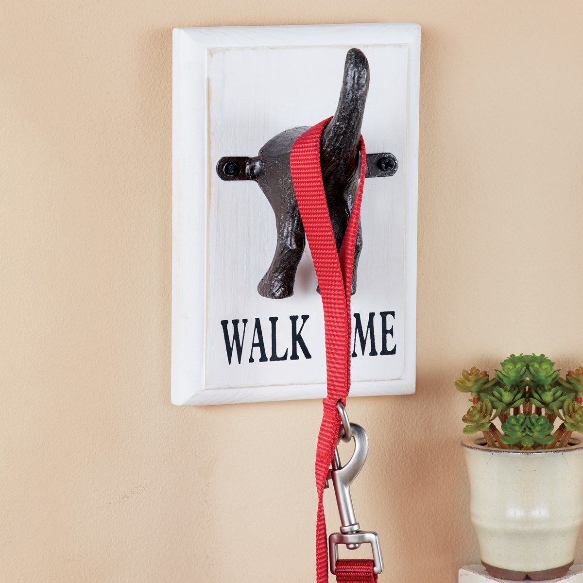 Walk Me Dog Leash Hanging Wall Organizer Collections Etc.