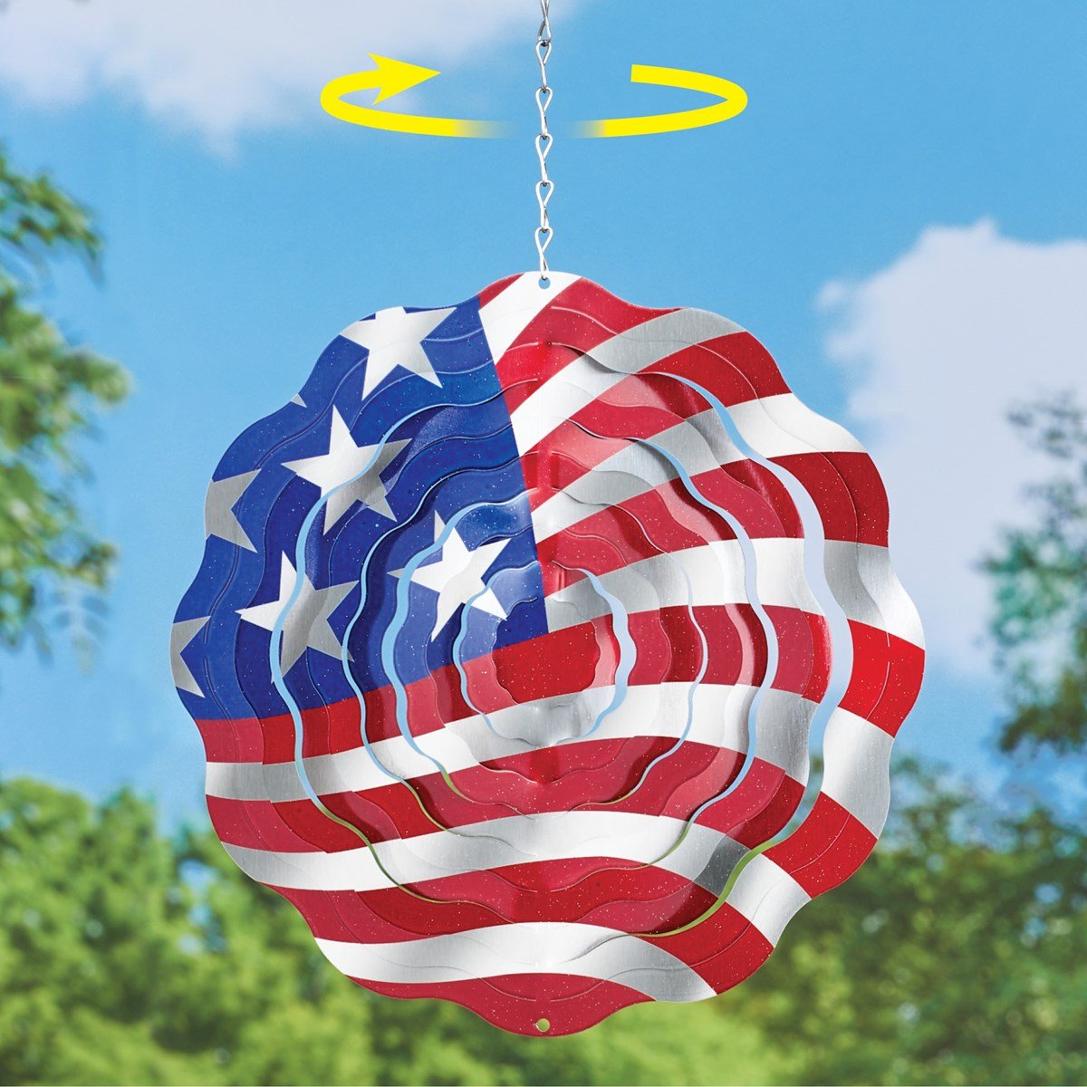 Patriotic American Flag Hanging Wind Spinner Collections Etc.
