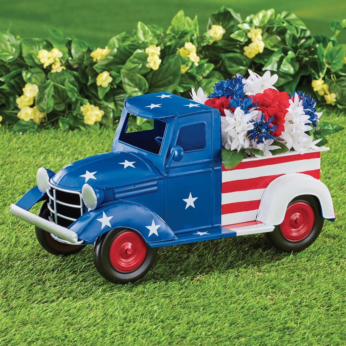 Patriotic Metal Americana Classic Pickup Truck Planter Collections Etc.