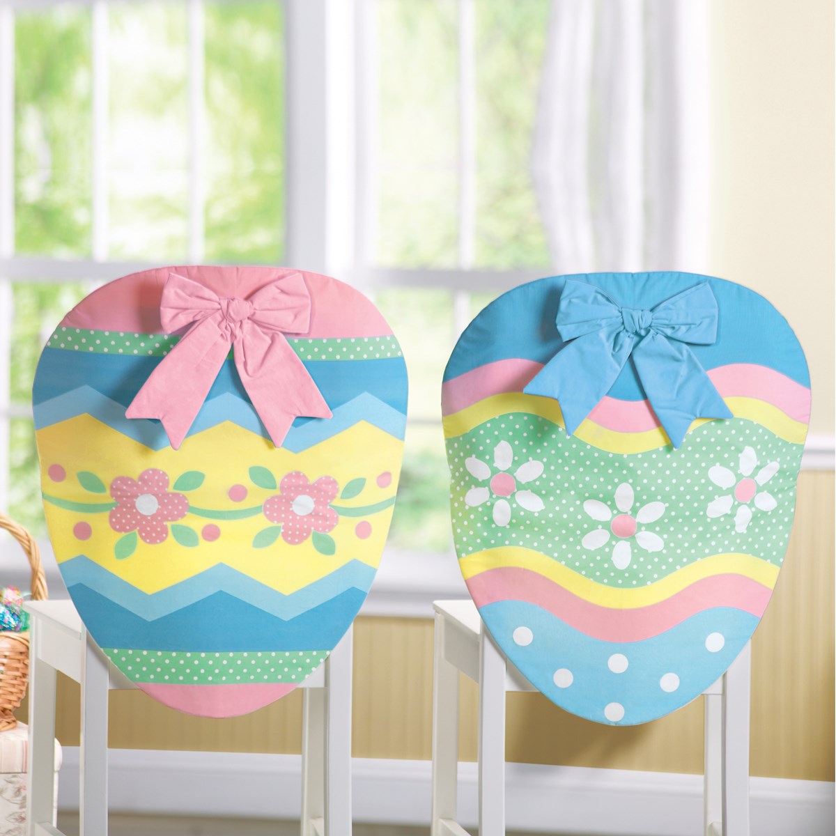 Easter Egg Chair Back Cover Decorations Set of 2 Collections Etc.
