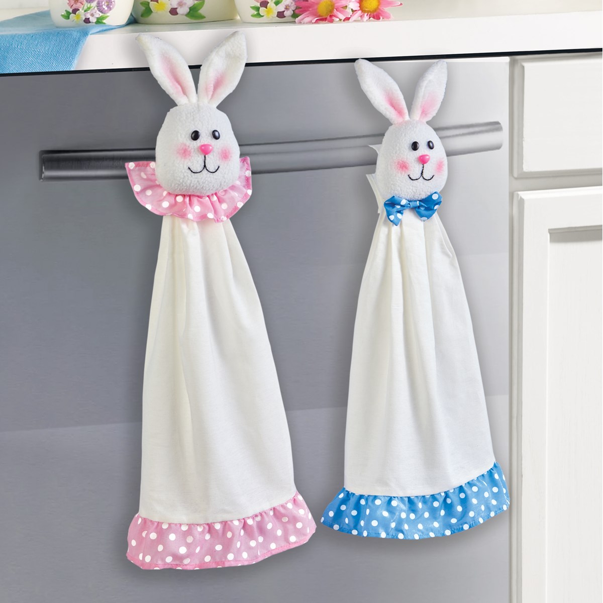 Set Of 2 Bunny Hand Towels Collections Etc.