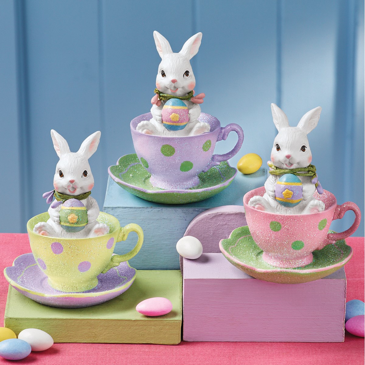 Set Of 3 Teacup Bunnies Collections Etc.
