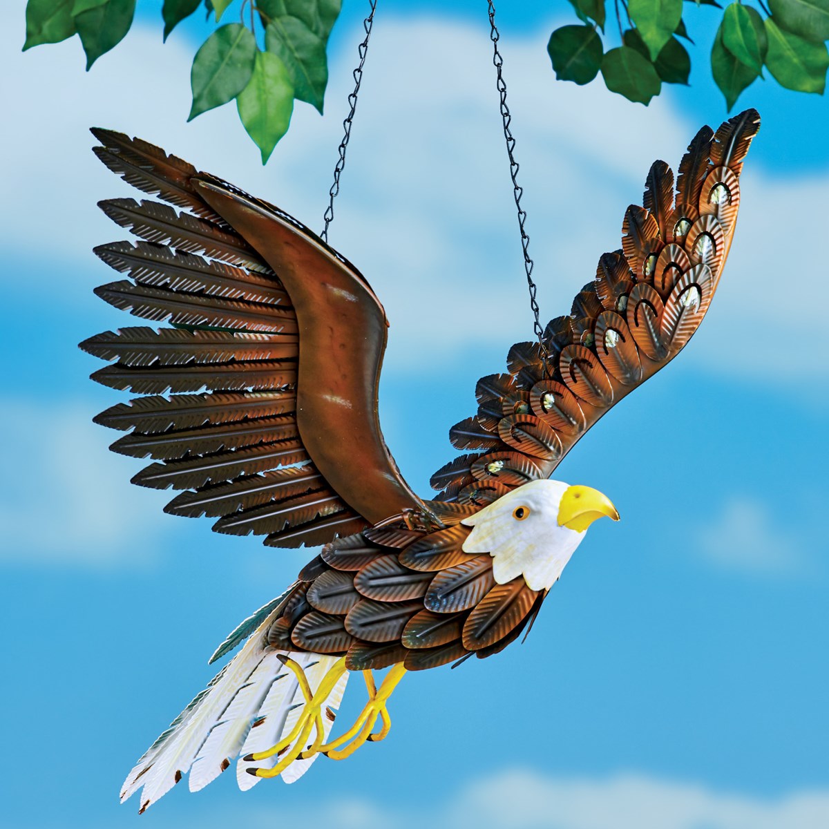 Hanging Metal Eagle Garden Statue Décor Collections Etc.