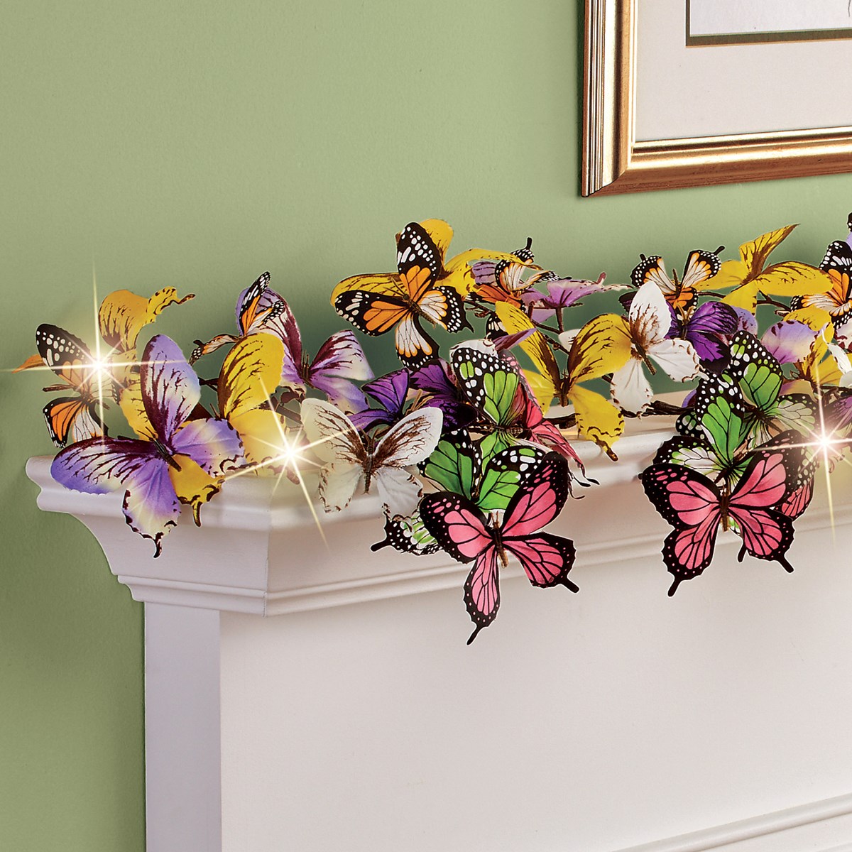 Realistic Butterflies Garland with LED Lights Collections Etc.