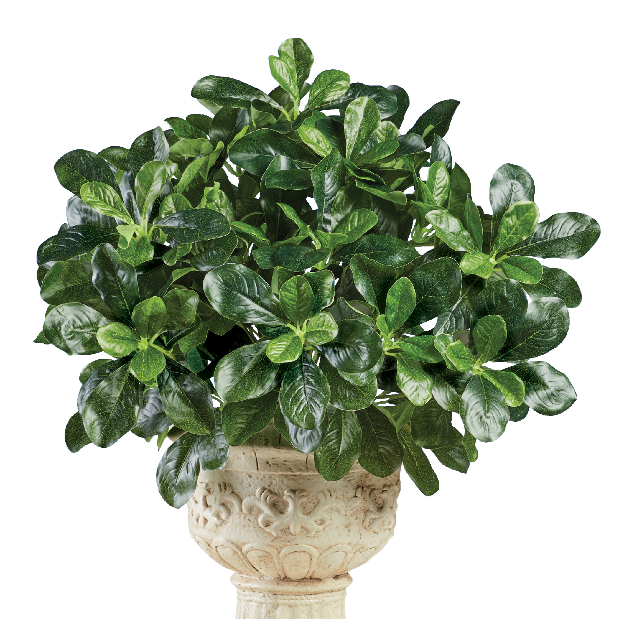 Artificial Shefflera Bushes - Set of 3 - Faux Shrubs, Plants - Realistic Touch, Greenery - For Indoor or Outdoor Use, Home, Garden, Of