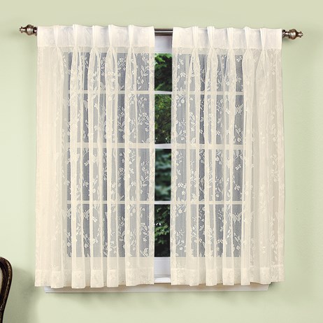 Elegant Fl Erfly Lace Window Curtain Panels Set Of 2 Collections Etc Elegant Fl Erfly Lace Window, Lace Curtain Panels