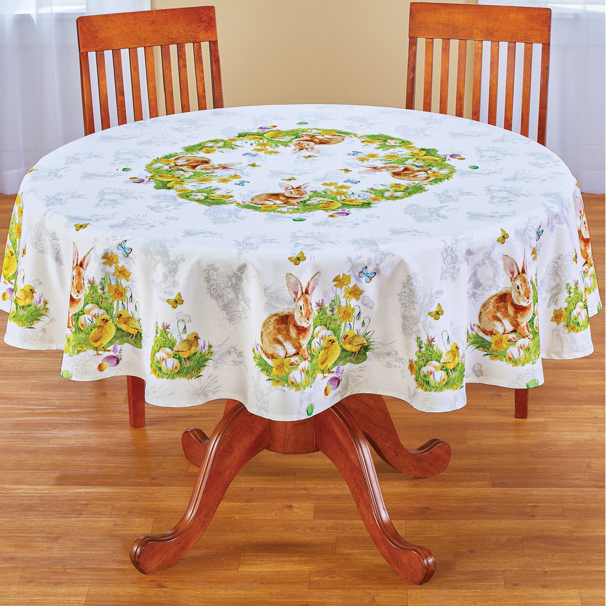 Easter Bunny & Chicks Tablecloth Collections Etc.
