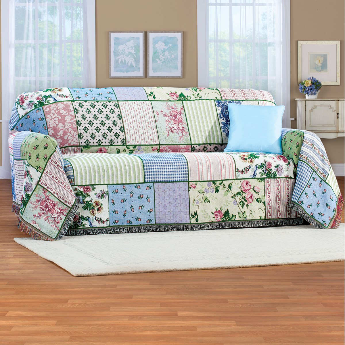 Floral Patchwork Tapestry Furniture Throw Collections Etc.