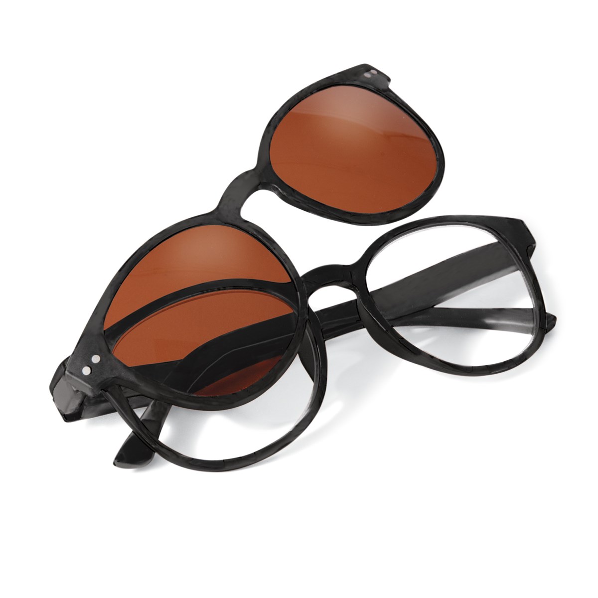 Reading Glasses with Matching ClipOn Sunglass Lenses