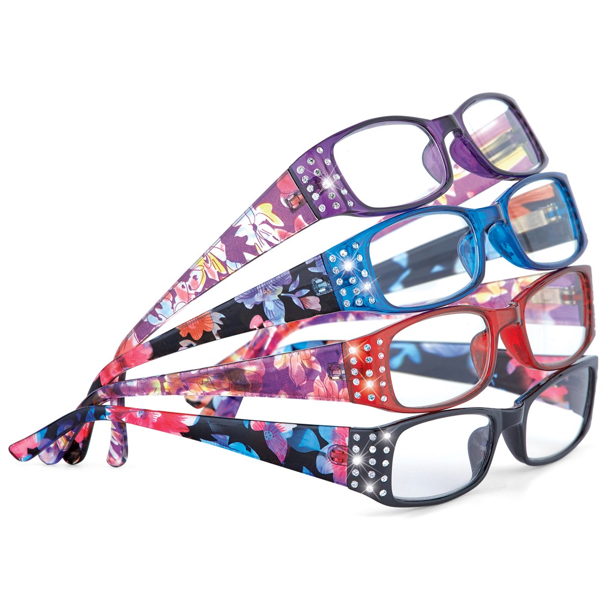 Crystal Reading Glasses Set of 4 Collections Etc.