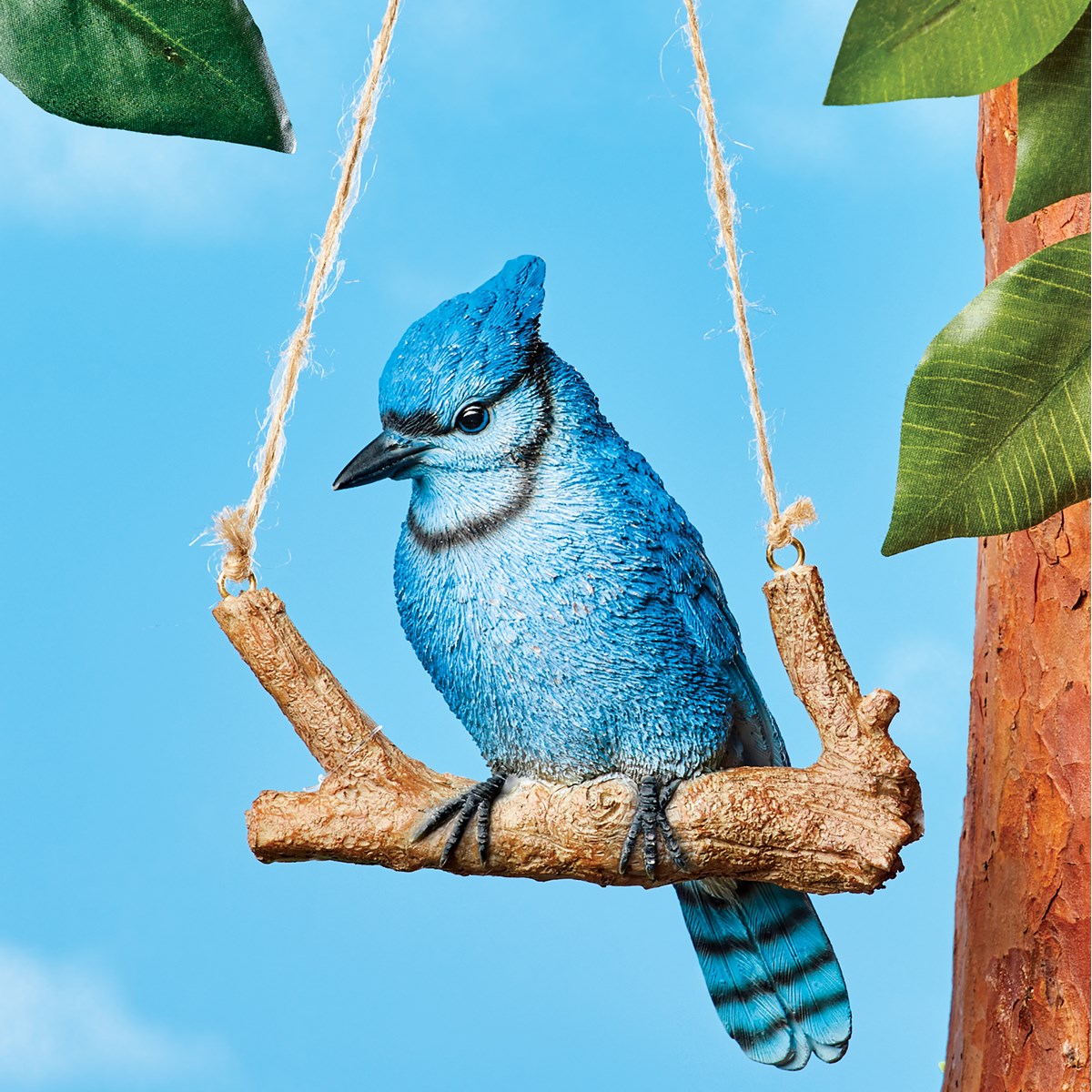 Hanging Bluebird on a Swinging Tree Branch Lawn Ornament Collections Etc.