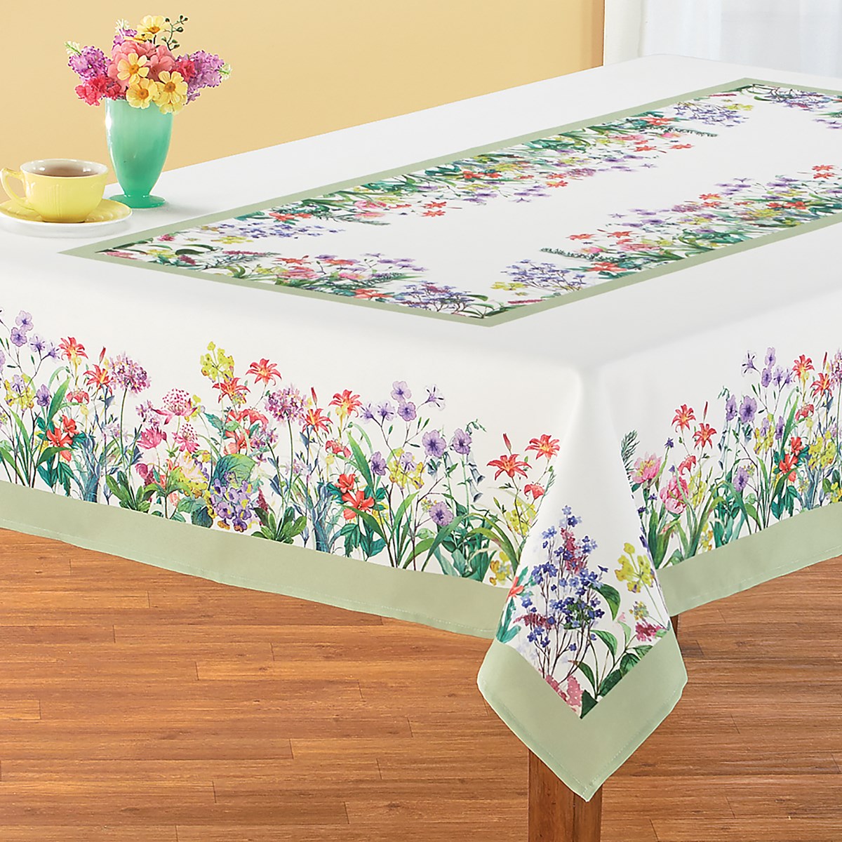 Colorful Printed Botanical Garden Tablecloth Collections Etc.